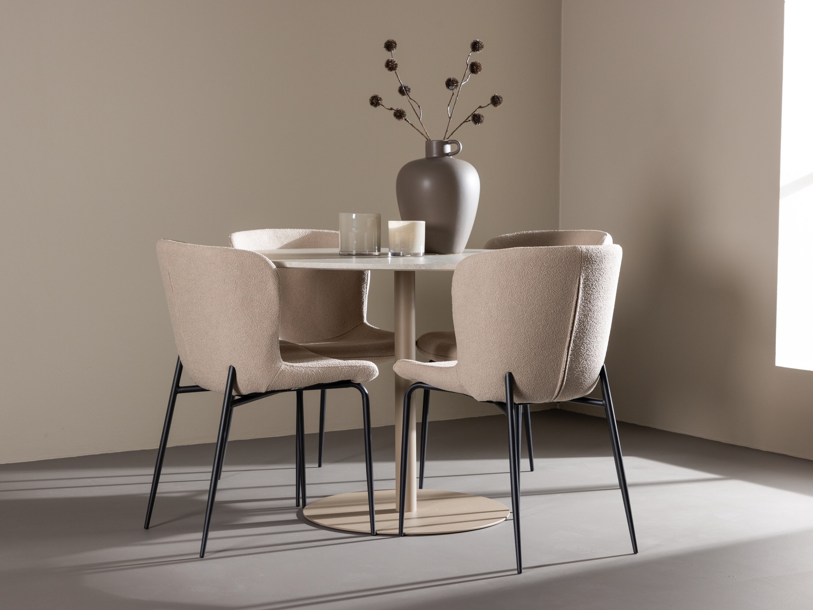 Conjunto de mesas y sillas para comedor Dallas 4863 (Beige)