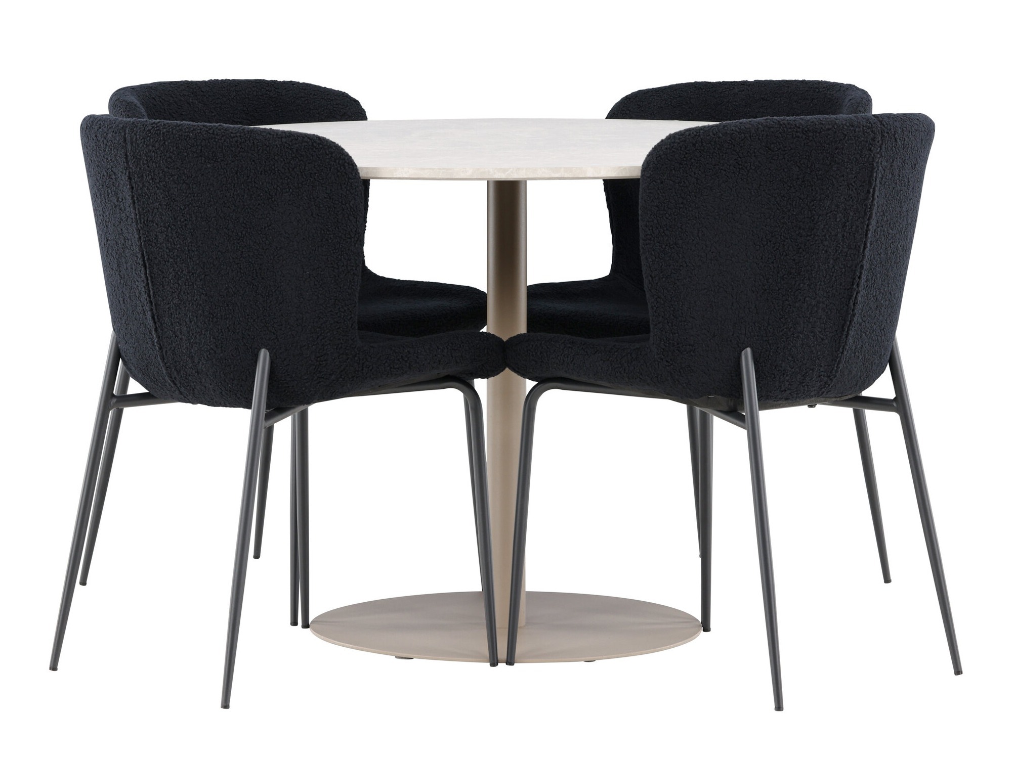 Conjunto de mesas y sillas para comedor Dallas 4863 (Negro)