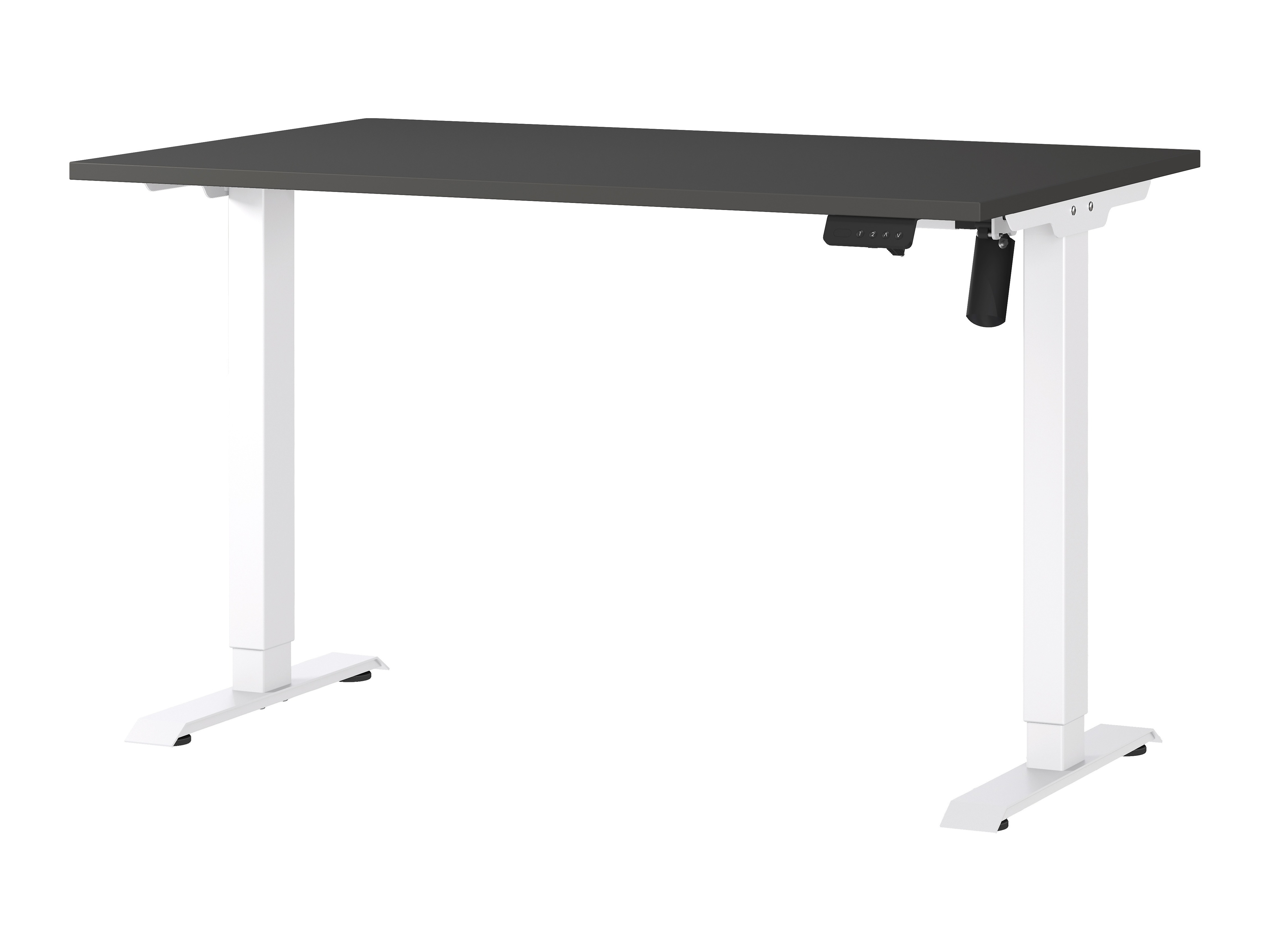 Escritorio de altura regulable Lartesi 115 (Grafito + Blanco)
