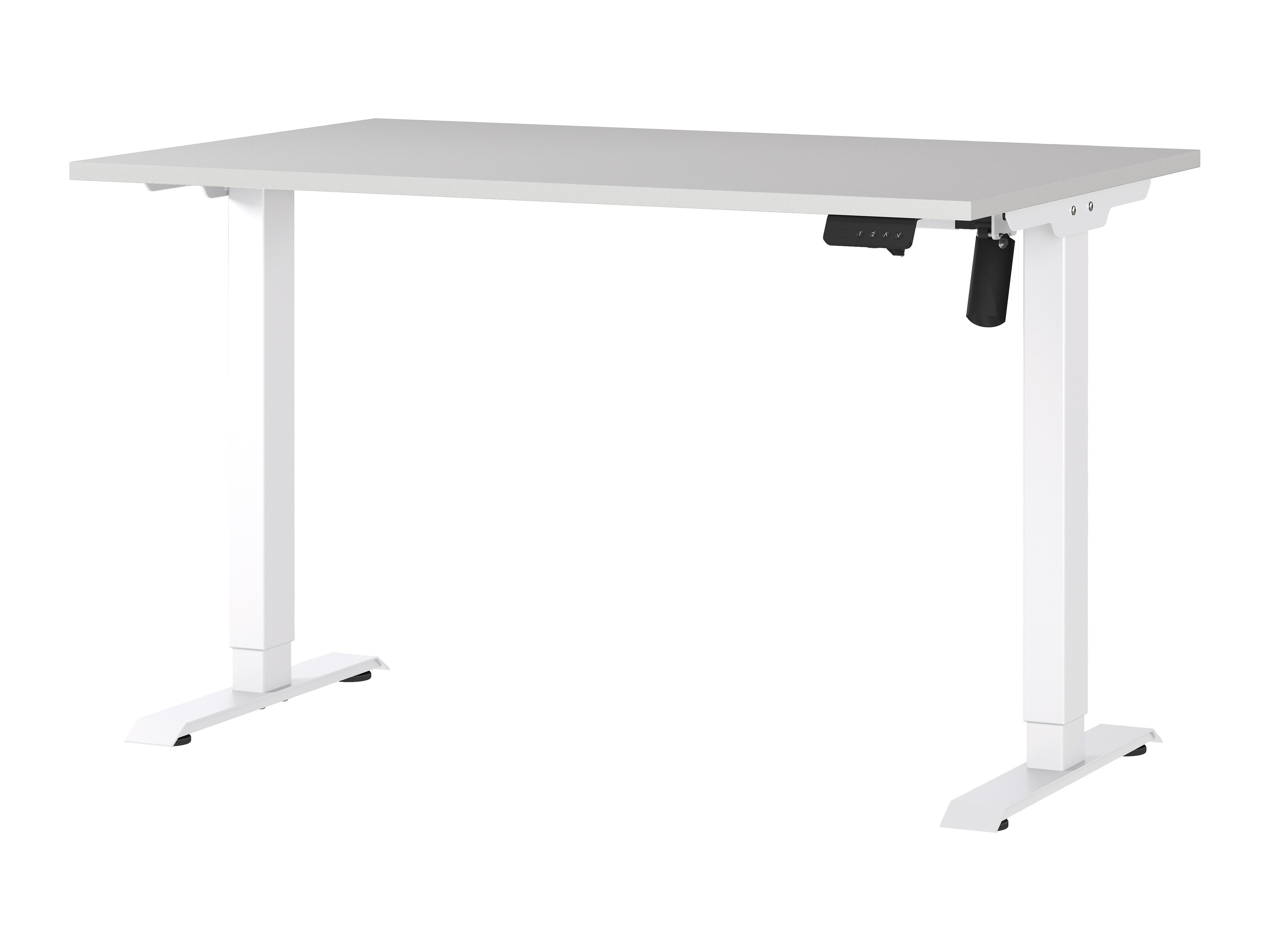 Escritorio de altura regulable Lartesi 115 (Gris claro + Blanco)