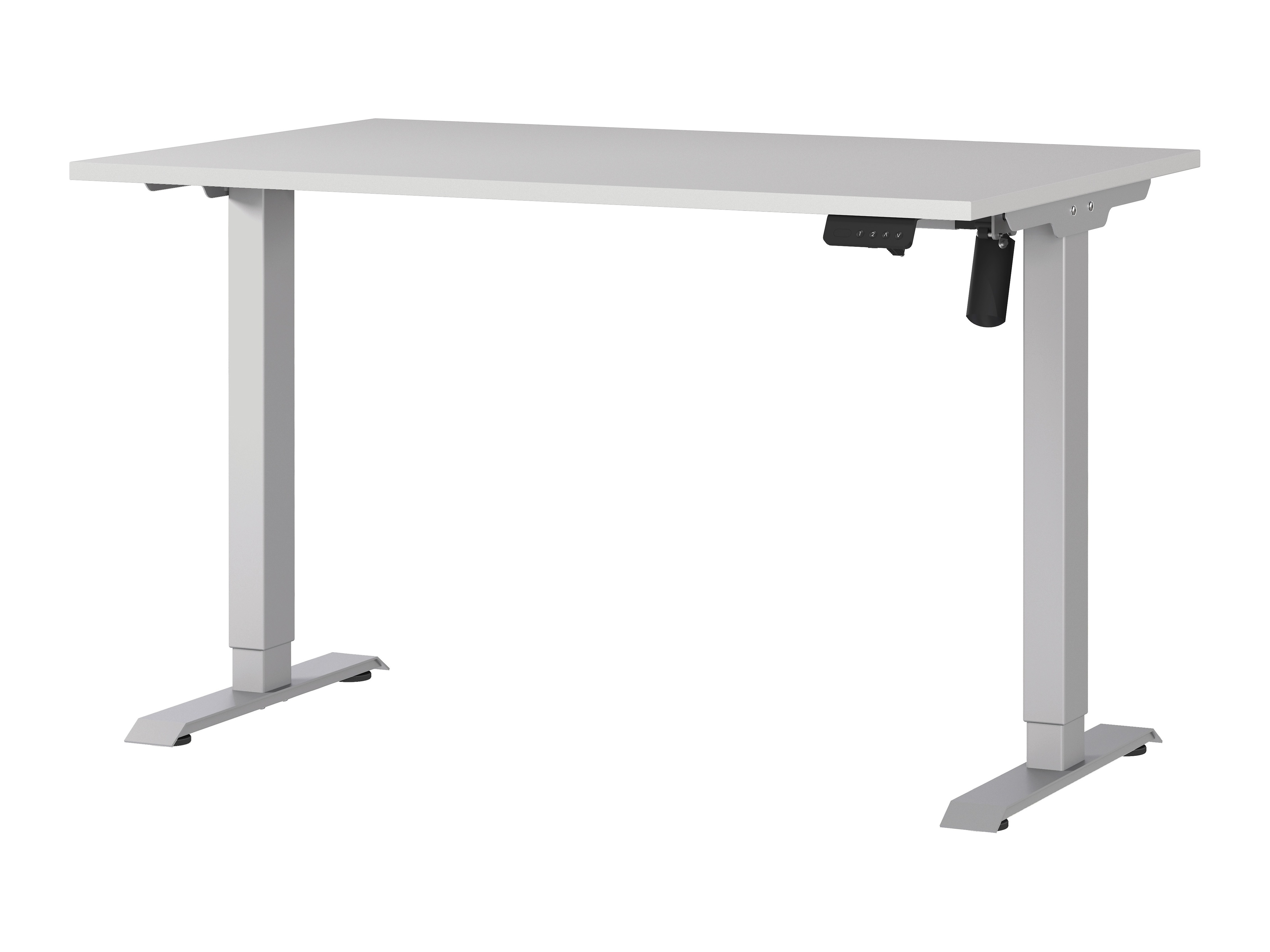 Escritorio de altura regulable Lartesi 115 (Gris claro + Plata)