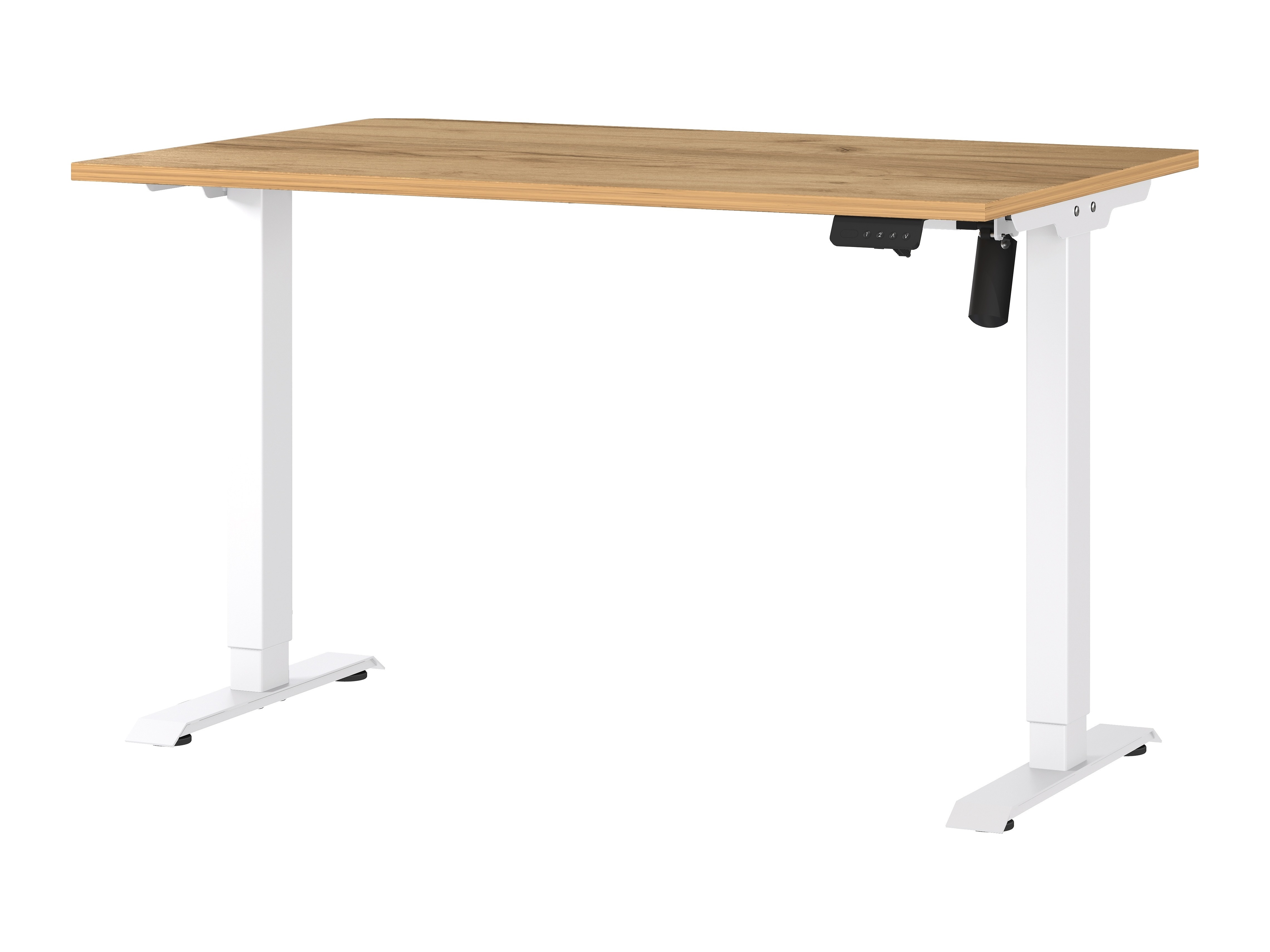Escritorio de altura regulable Lartesi 115 (Navarra roble + Blanco)