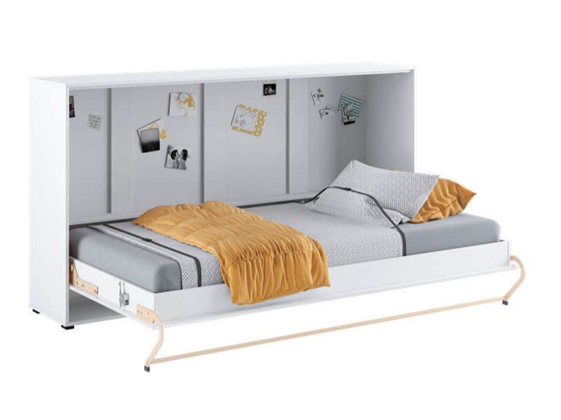 Cama plegable Concept Pro Lenart Levfere 109 (Blanco + Blanco brillante)