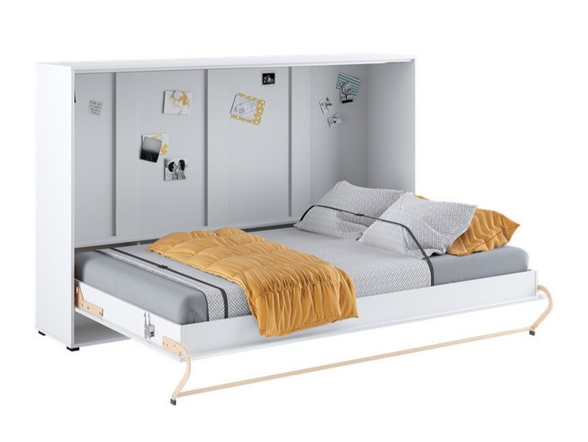 Cama plegable Concept Pro Lenart Levfere 109 (Blanco + Blanco brillante)