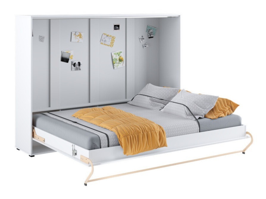 Cama plegable Concept Pro Lenart Levfere 109 (Blanco + Blanco brillante)
