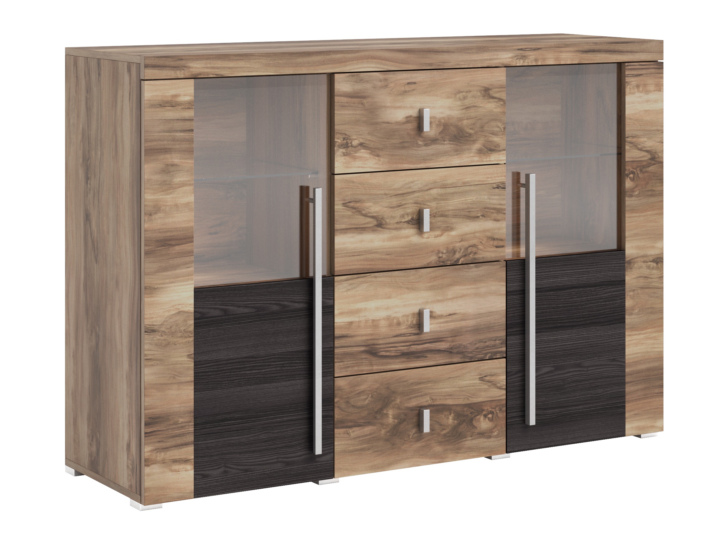 Cómoda Sorciro 109 (Nuez + Roble oscuro)