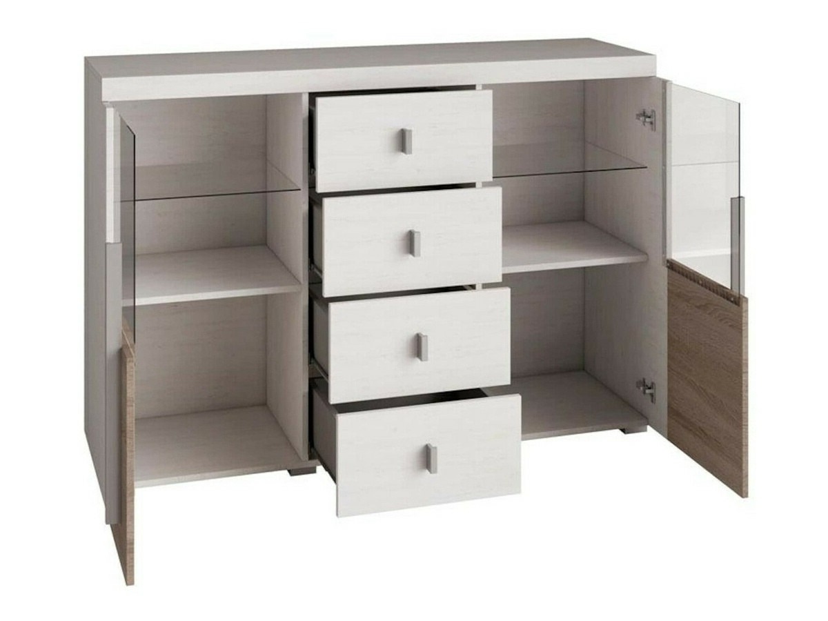 Cómoda Sorciro 109 (Nuez + Roble oscuro)