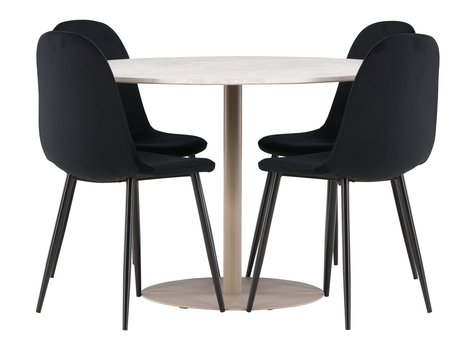 Conjunto de mesas y sillas para comedor Dallas 4867 (Negro)