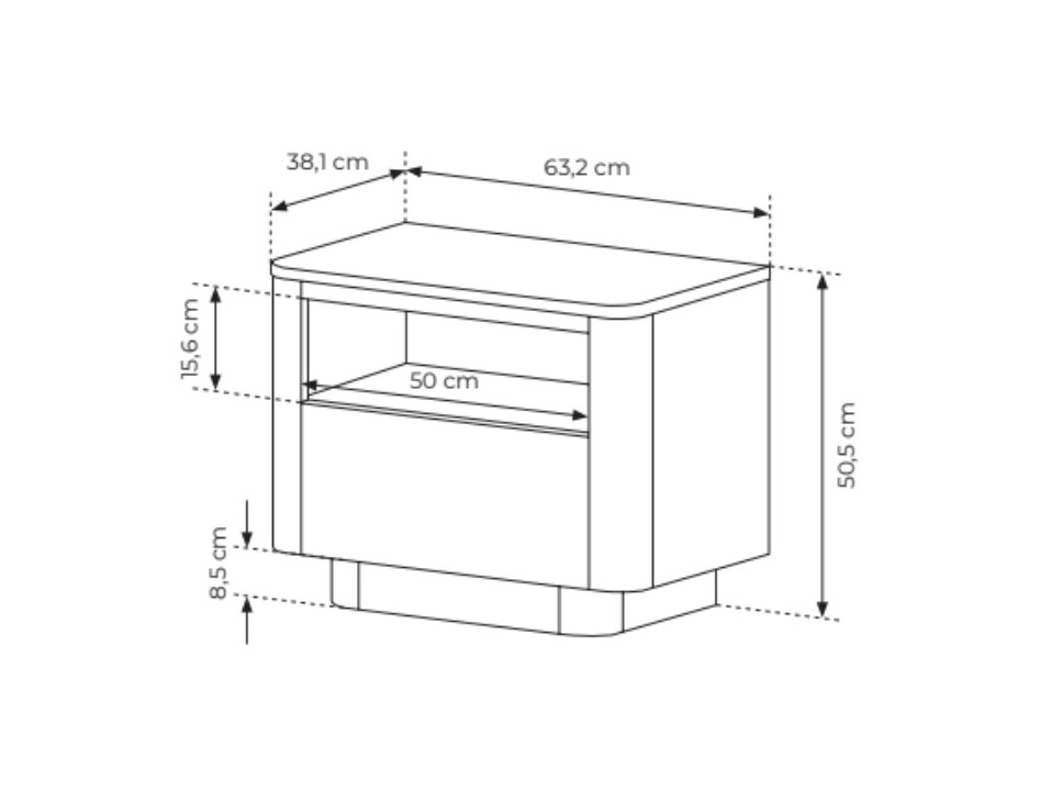 Mesilla de noche Sevdori 105