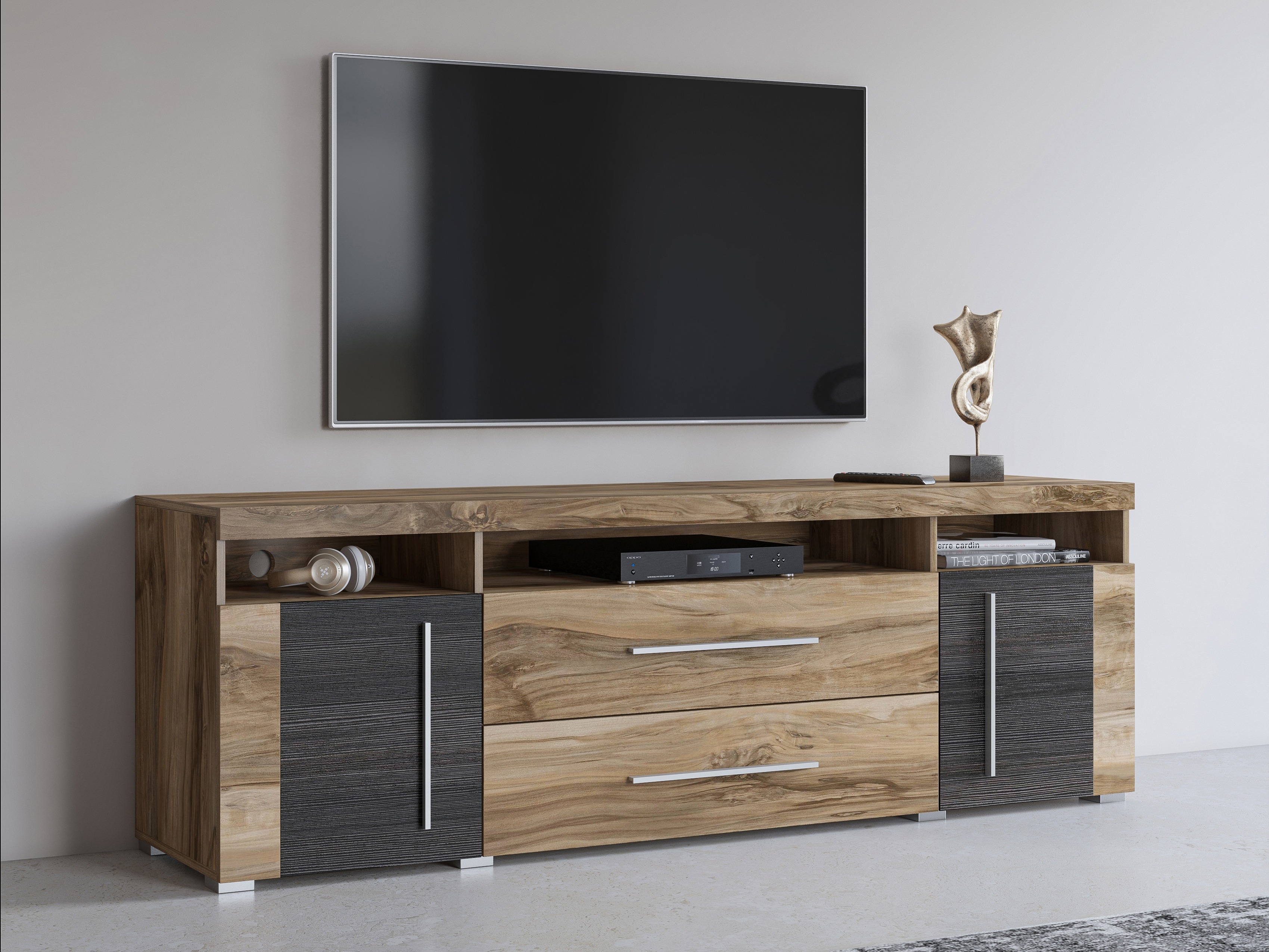 Mueble TV Sorciro 106 (Nuez + Roble oscuro)