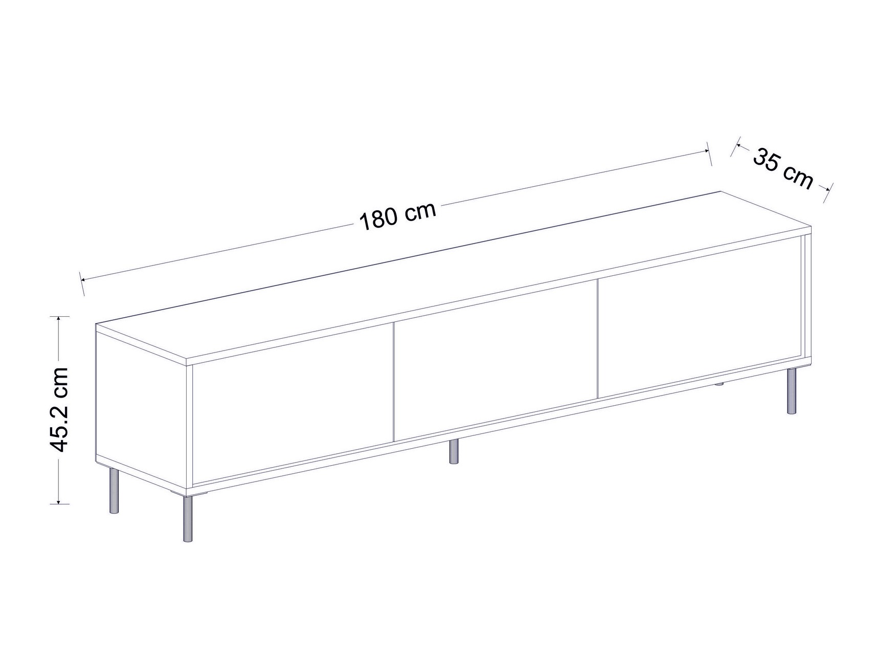 Mueble TV Kailua 2573 (Claro Travertine + Dorado)