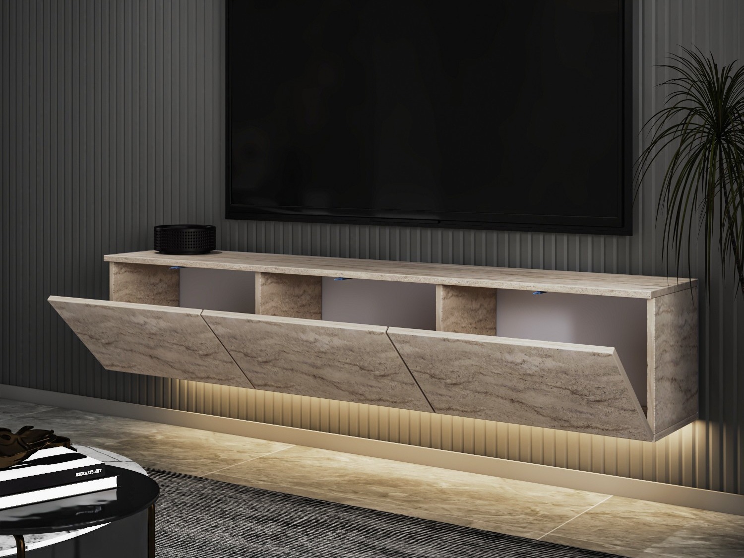 Mueble TV Kailua 408 (Travertino claro)