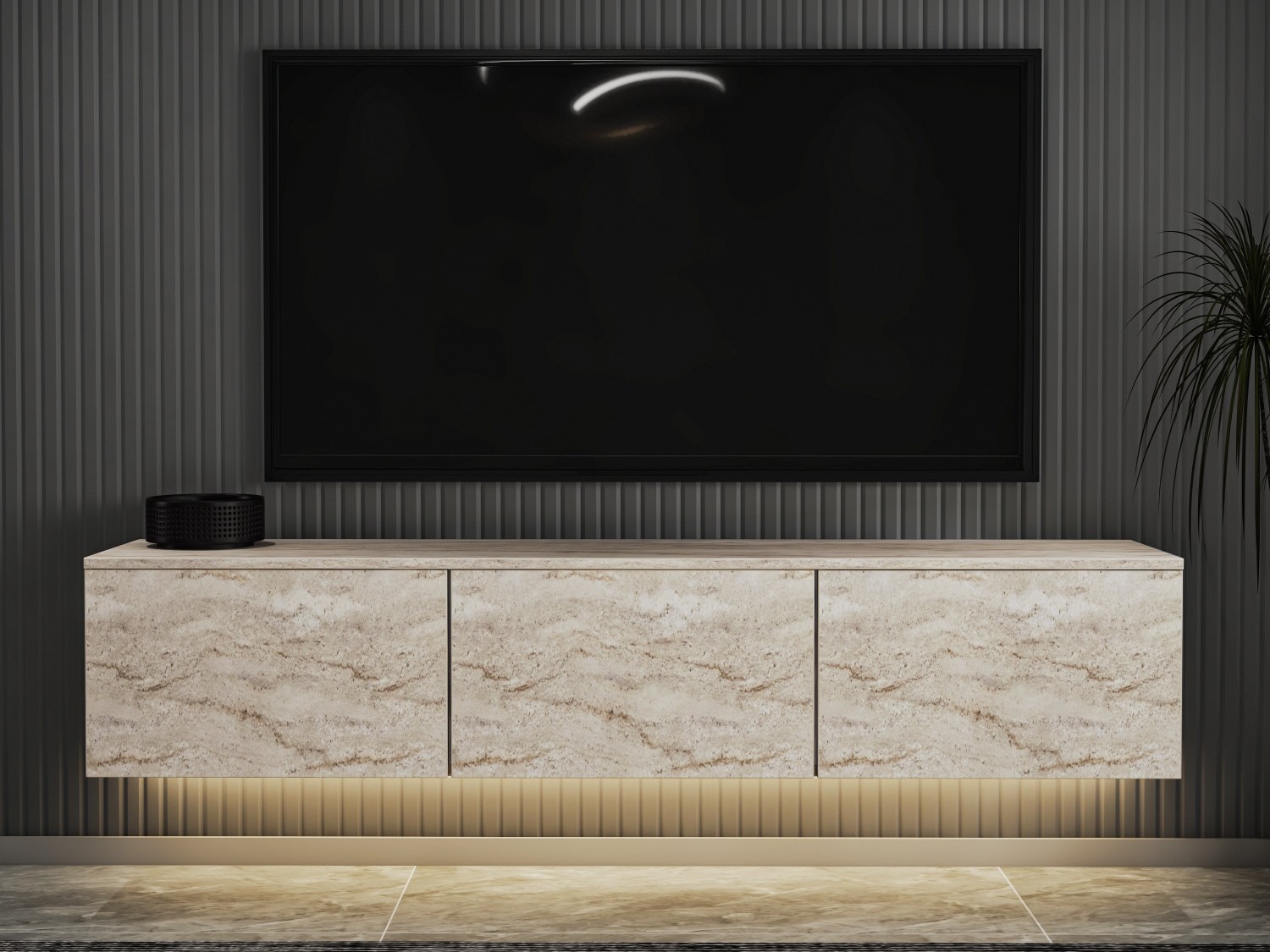 Mueble TV Kailua 408 (Travertino claro)