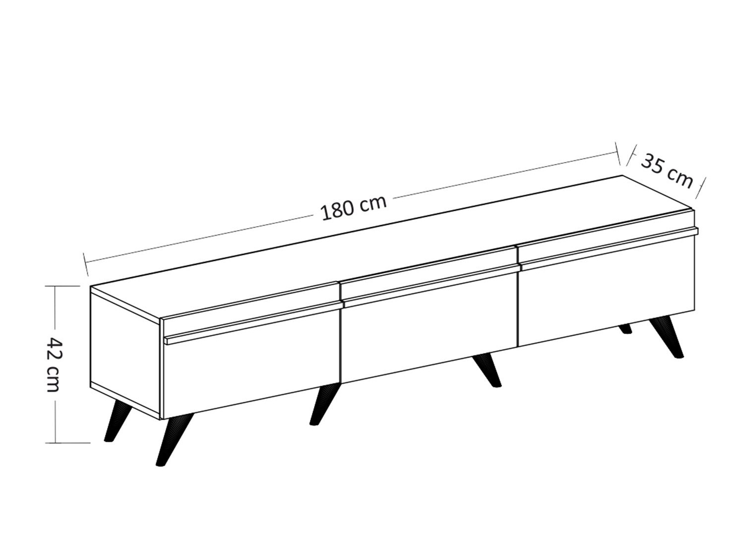 Mueble TV Kailua 952 (Claro Travertine + Negro)