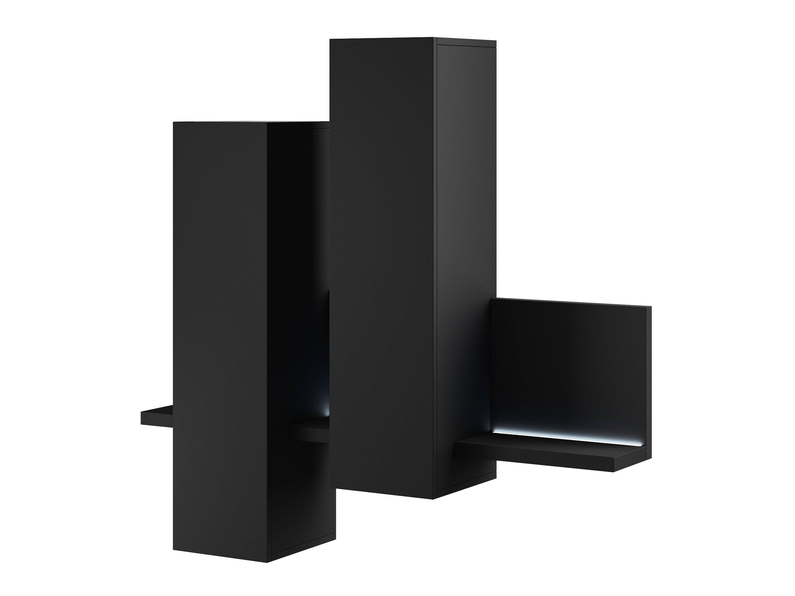 Armario de pared Lutiva 101 (Negro mate)