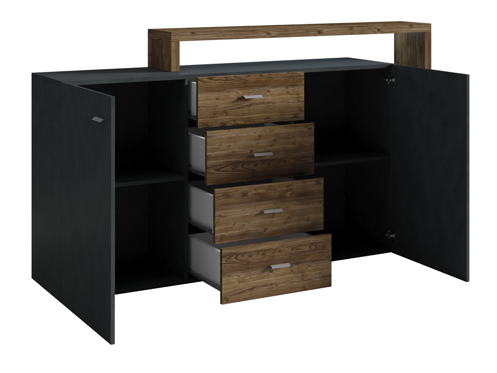 Cómoda Lutiva 106 (Madera gris + Abeto oscuro)