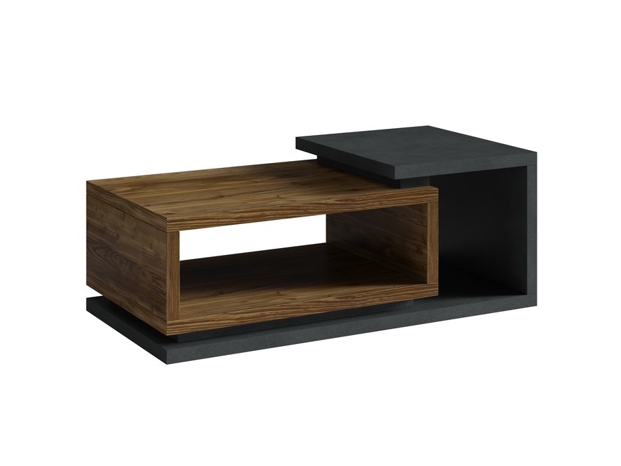 Mesa de centro Lutiva 104 (Madera gris + Abeto oscuro)