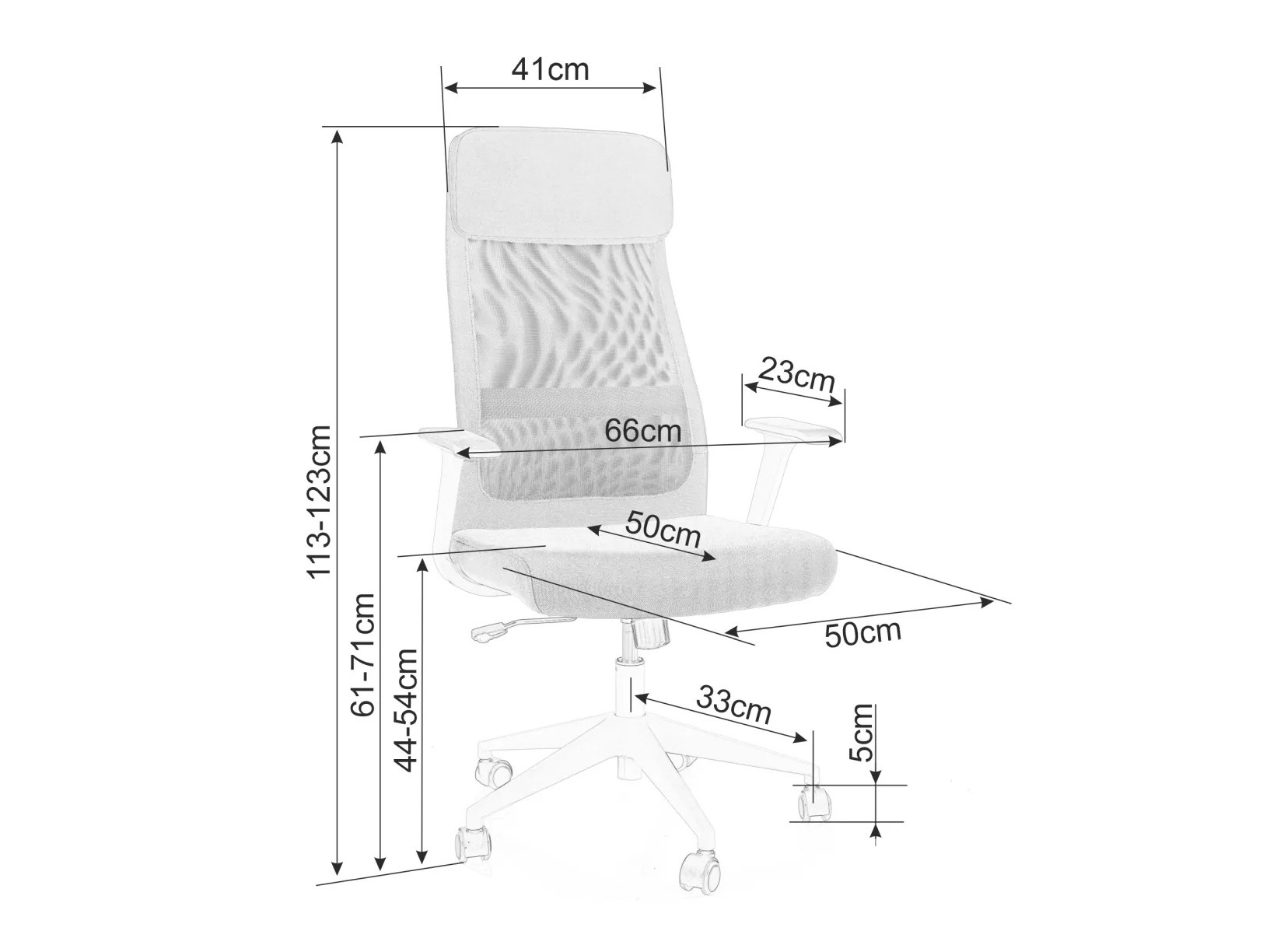 Silla de oficina Detroit 790 (Gris)