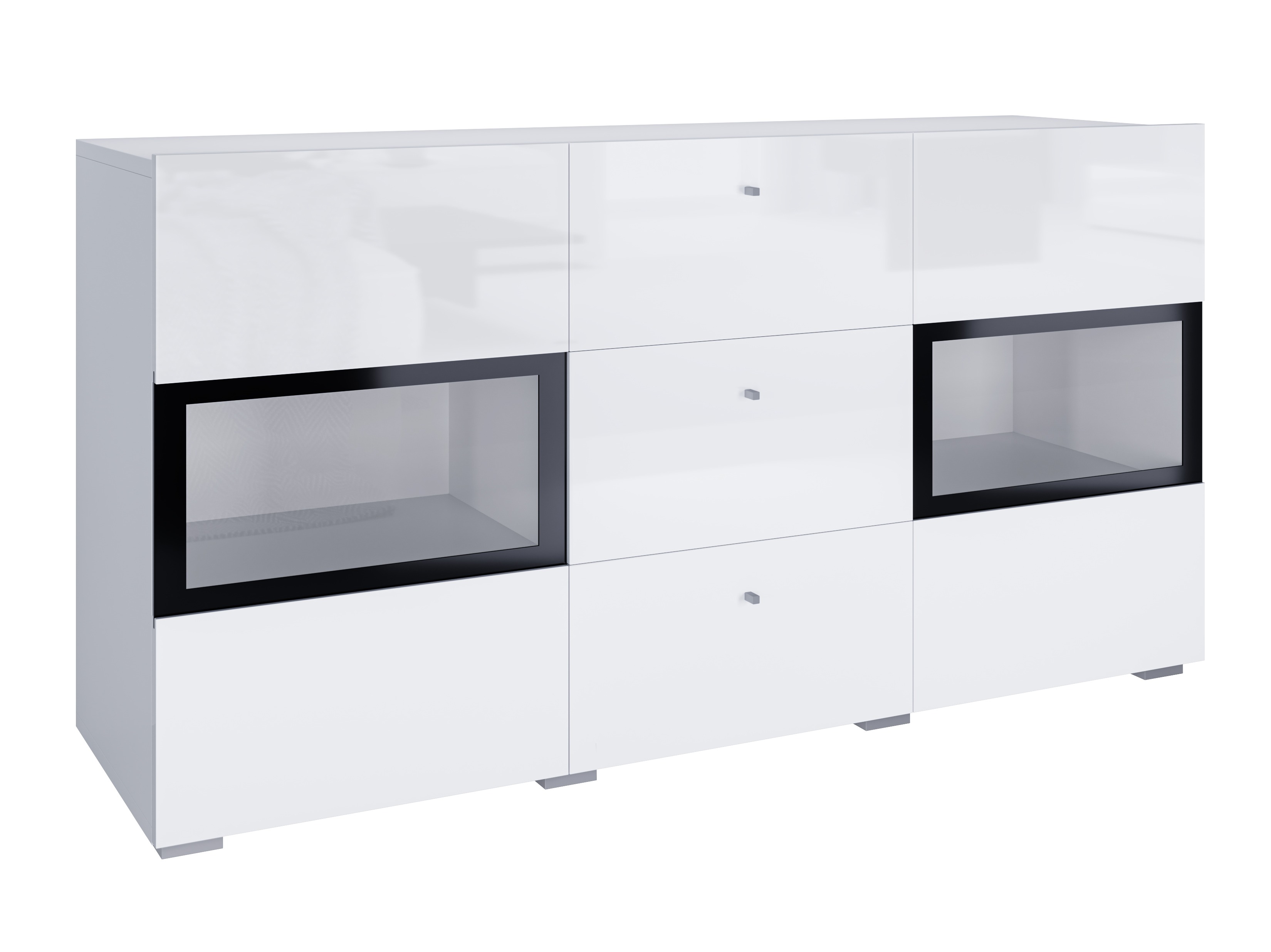 Cómoda Serodeu 101 (Blanco + Blanco brillante)