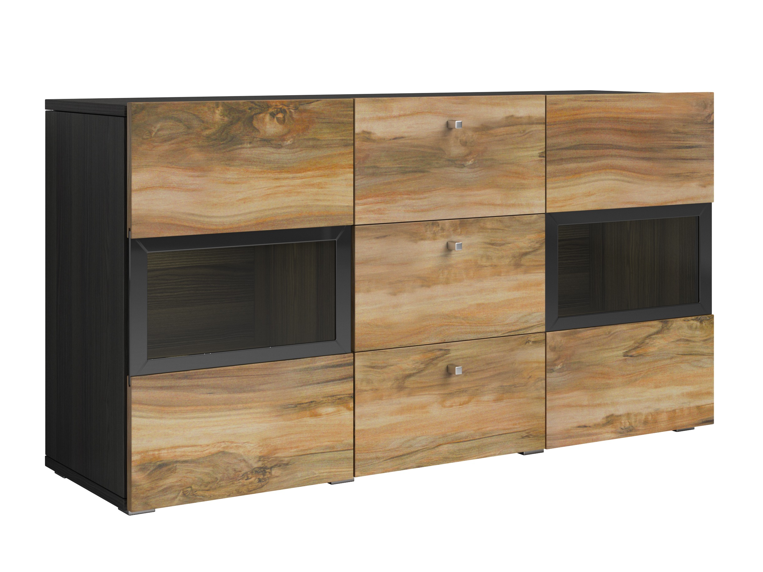 Cómoda Serodeu 101 (Nogal + Marrón oscuro)