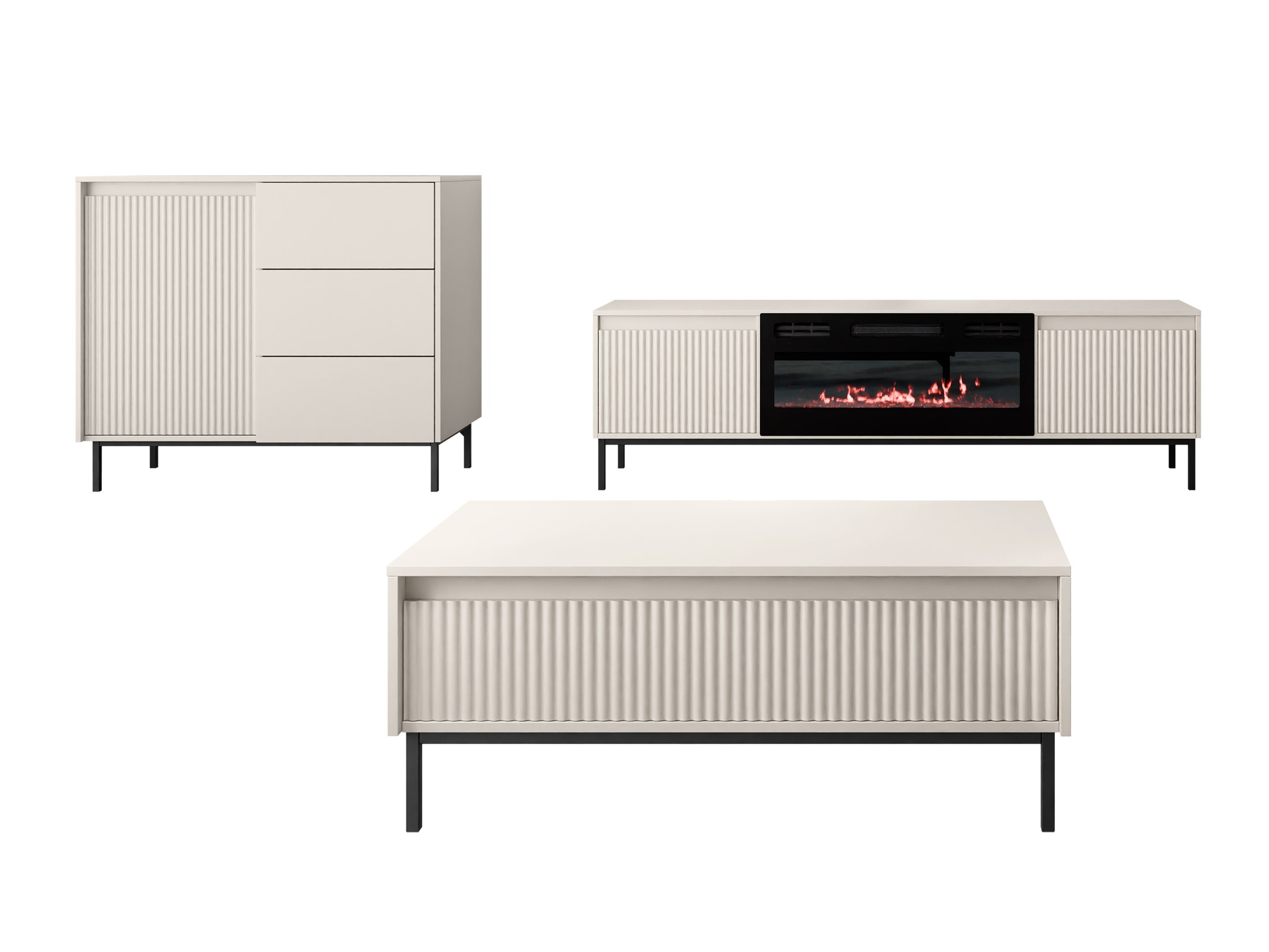 Conjunto de salón Comfivo Delruva 110 (Cachemira)