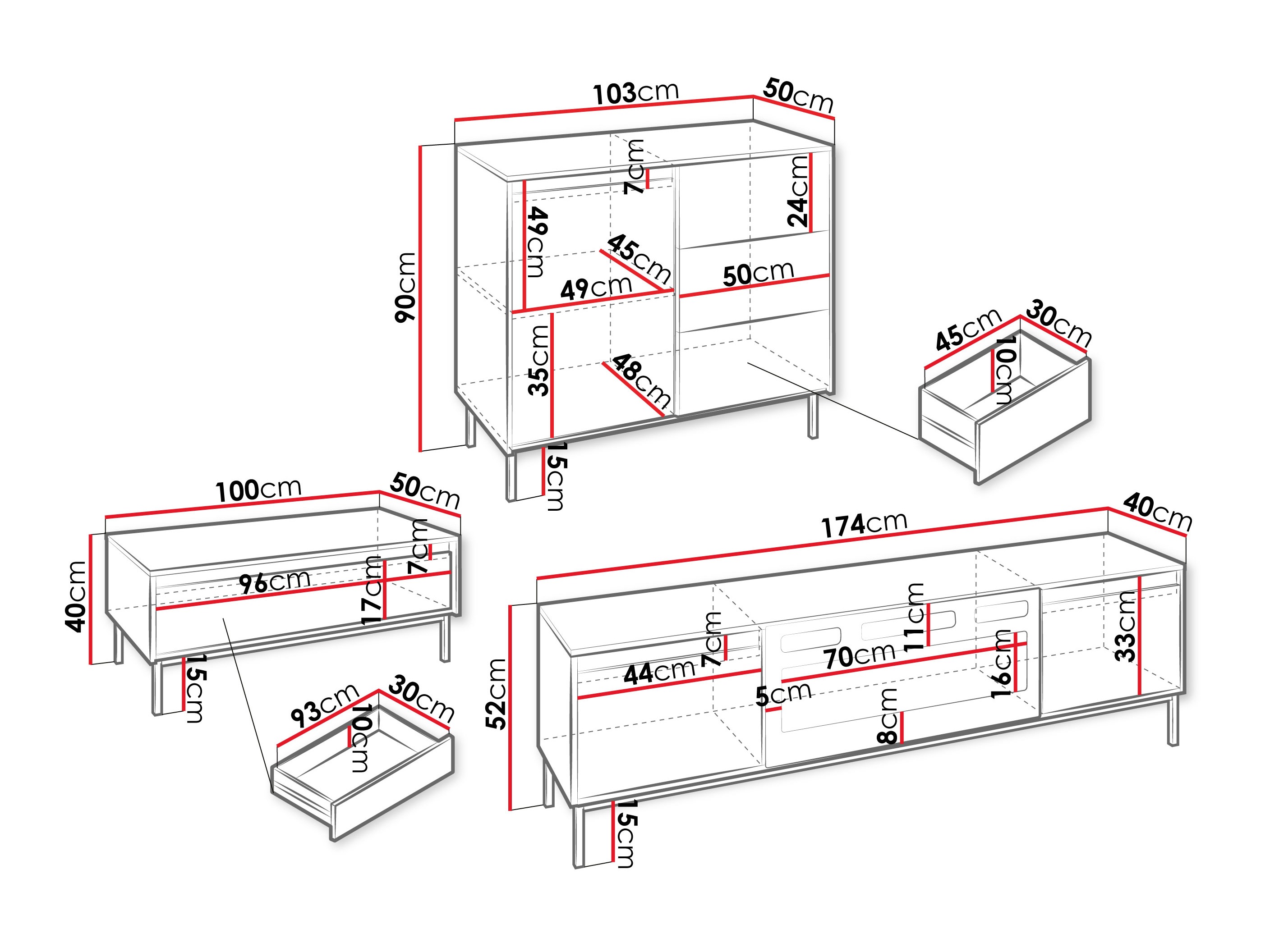 Conjunto de salón Comfivo Delruva 110 (Cachemira)