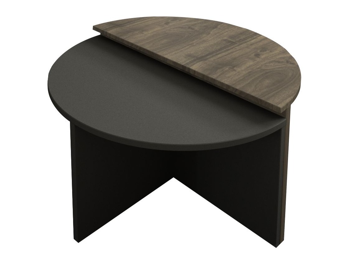 Conjunto mesa de centro Kailua 2581 (Antracita + Nogal)