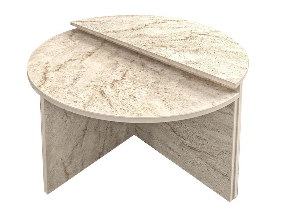 Conjunto mesa de centro Kailua 2581 (Claro Travertine)