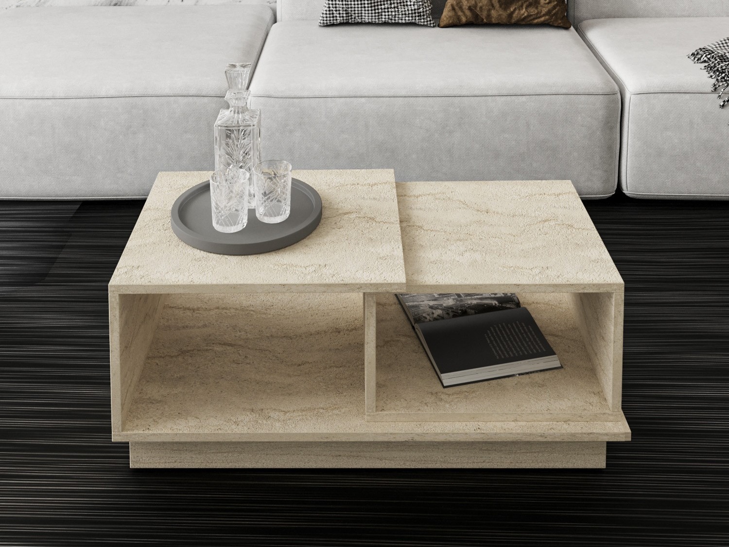 Mesa de centro Kailua 2582 (Claro Travertine)