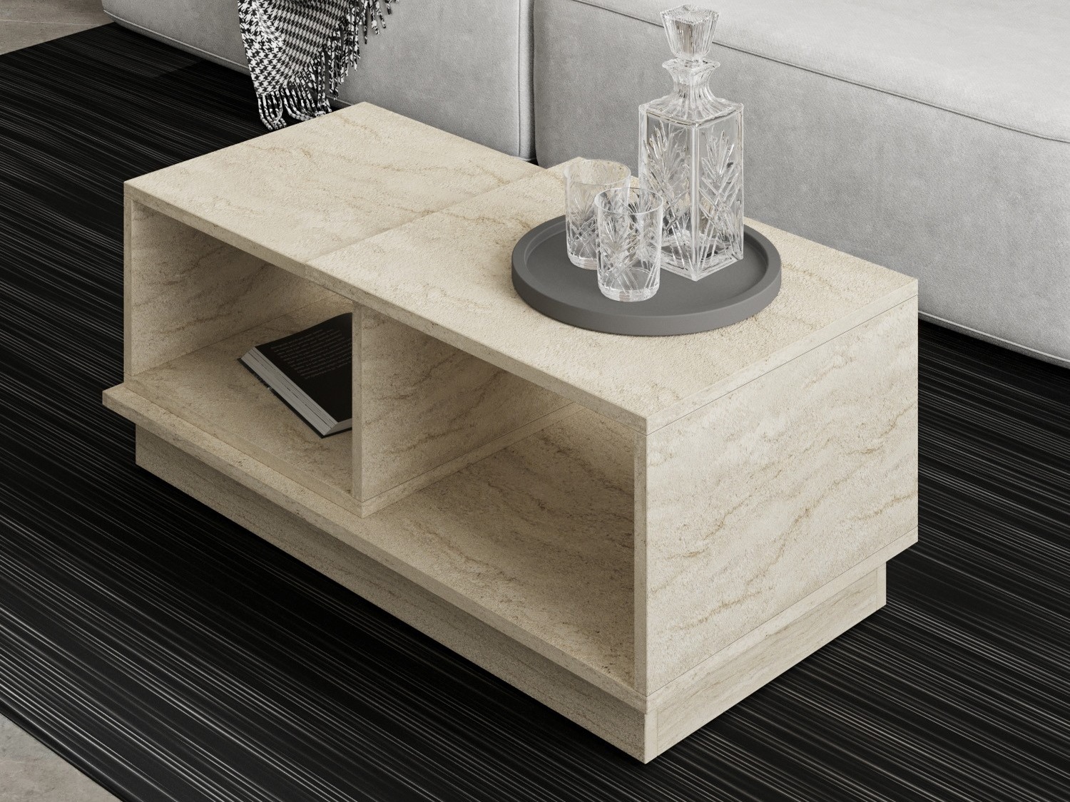 Mesa de centro Kailua 2582 (Claro Travertine)