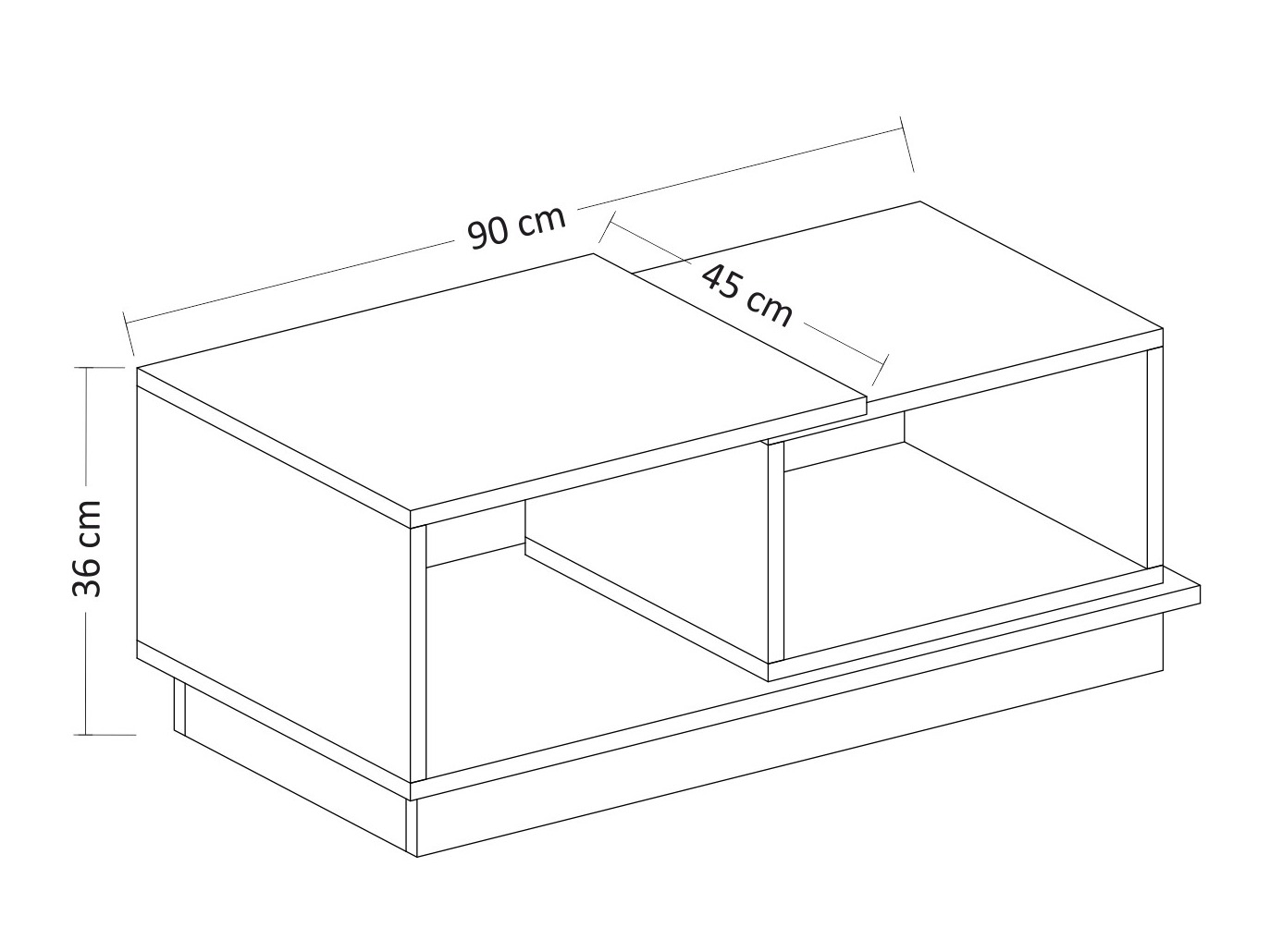 Mesa de centro Kailua 2582 (Claro Travertine)