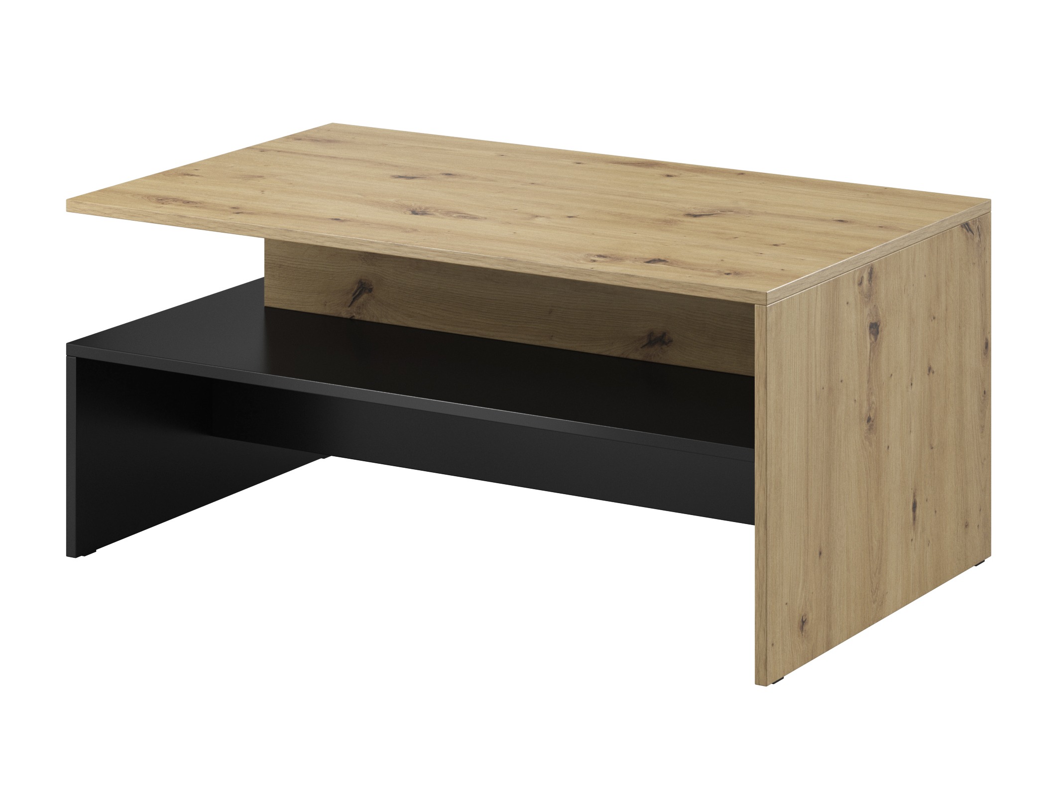 Mesa de centro Serodeu 103 (Roble Artisan + Negro mate)