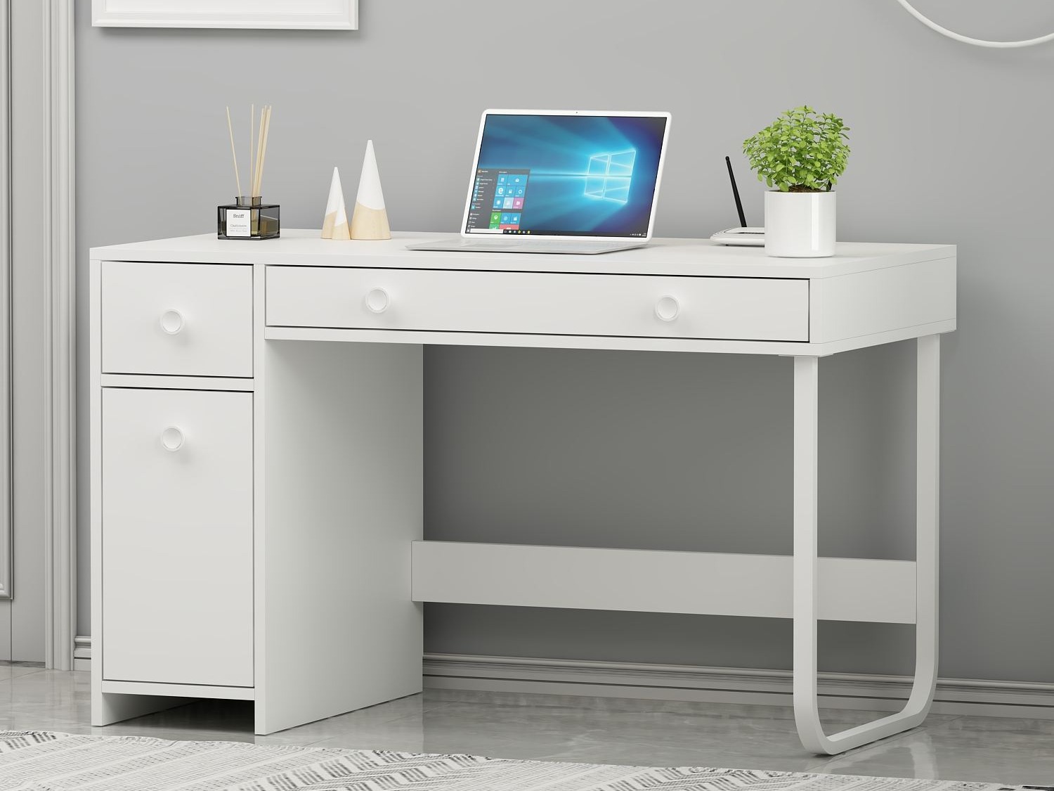 Mesa de oficina Kailua 2583 (Blanco)