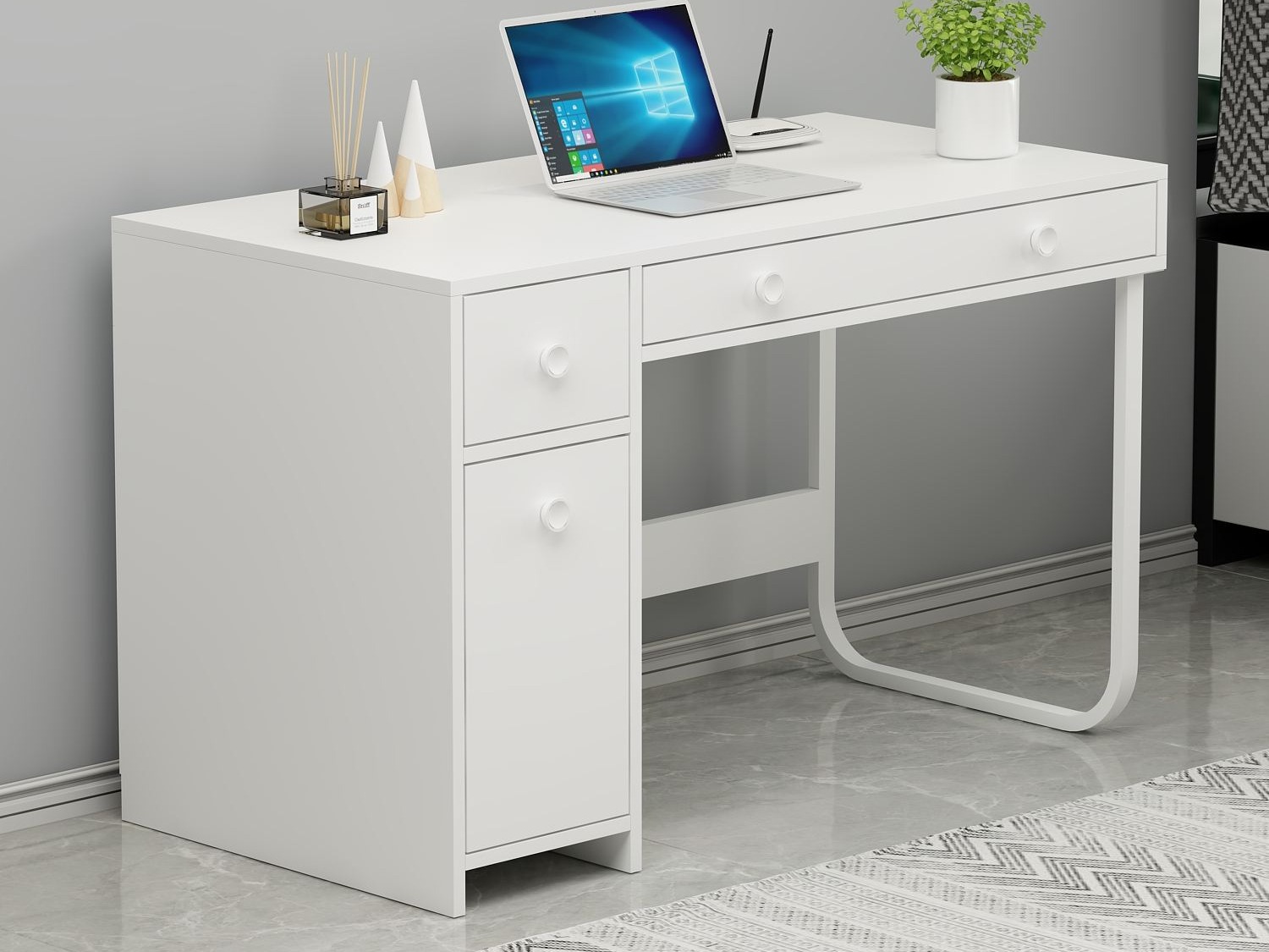 Mesa de oficina Kailua 2583 (Blanco)