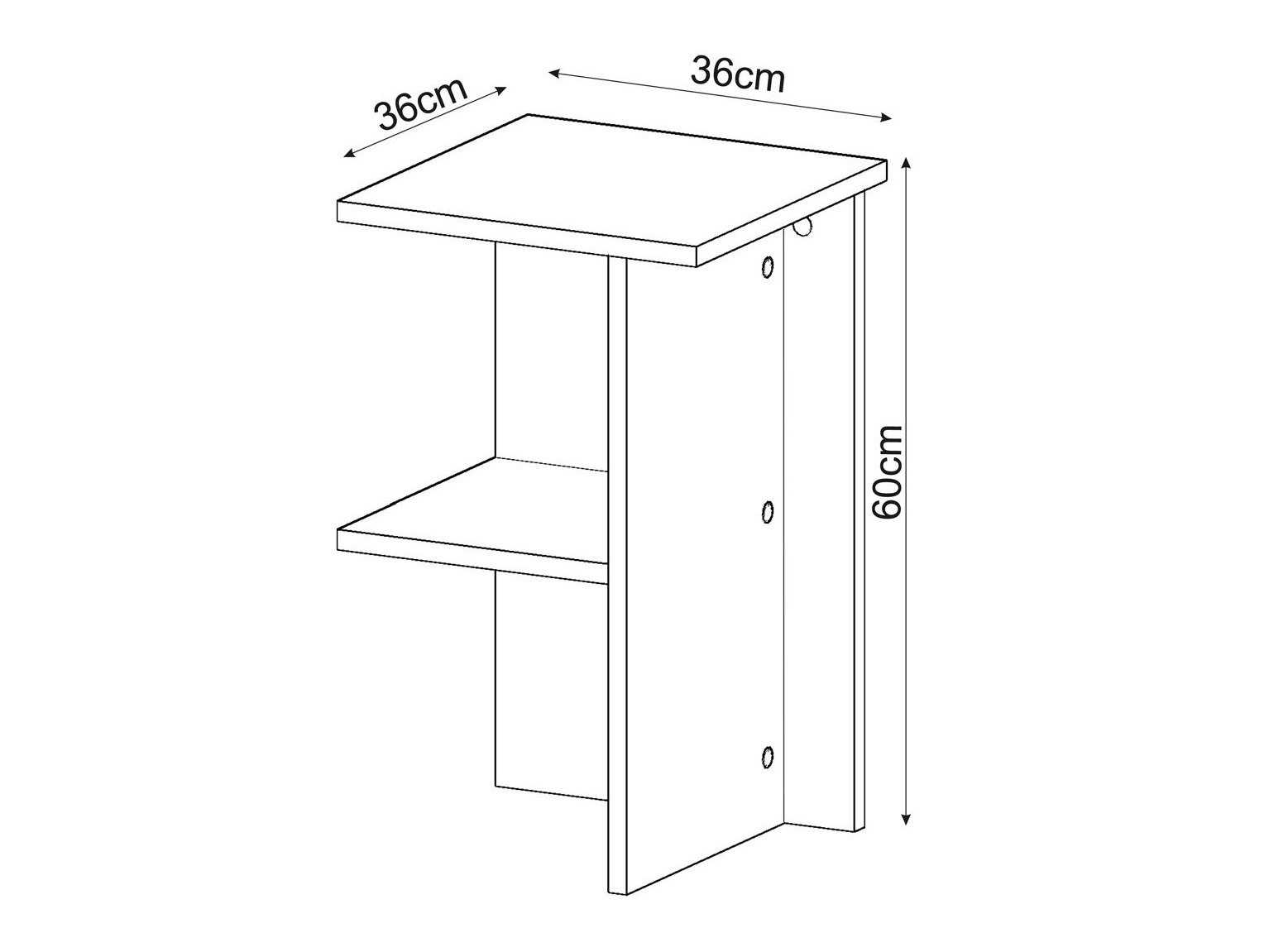 Mesilla de noche Kailua 2580 (Claro Travertine)