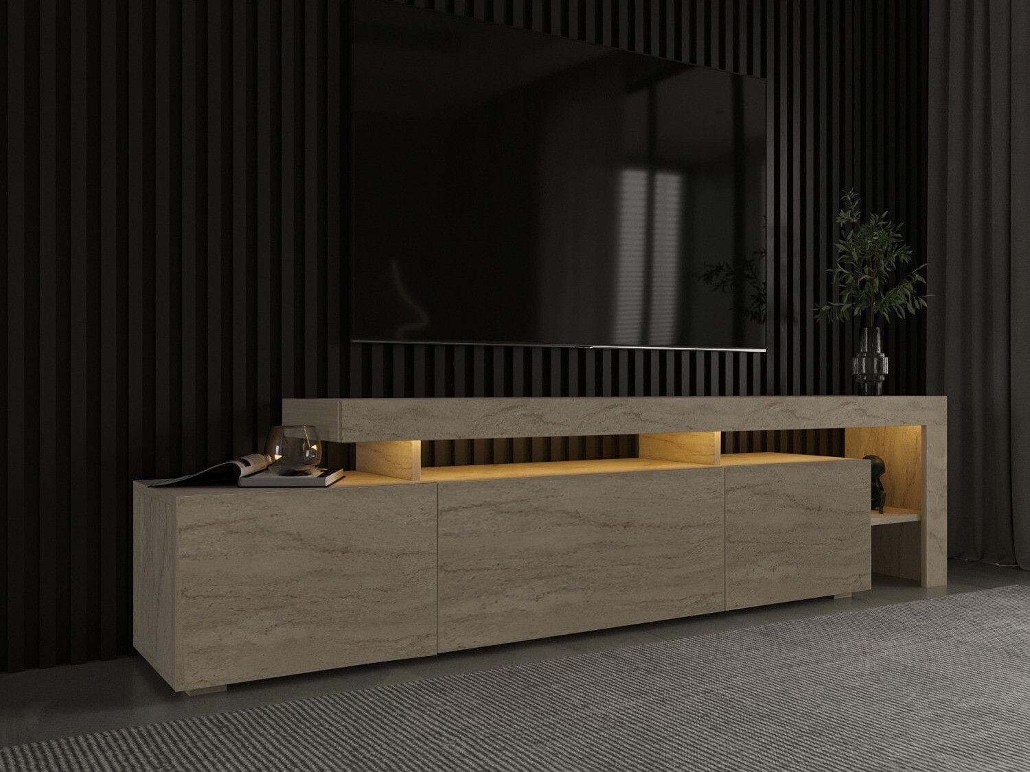 Mueble TV Kailua 292 (Travertino claro)