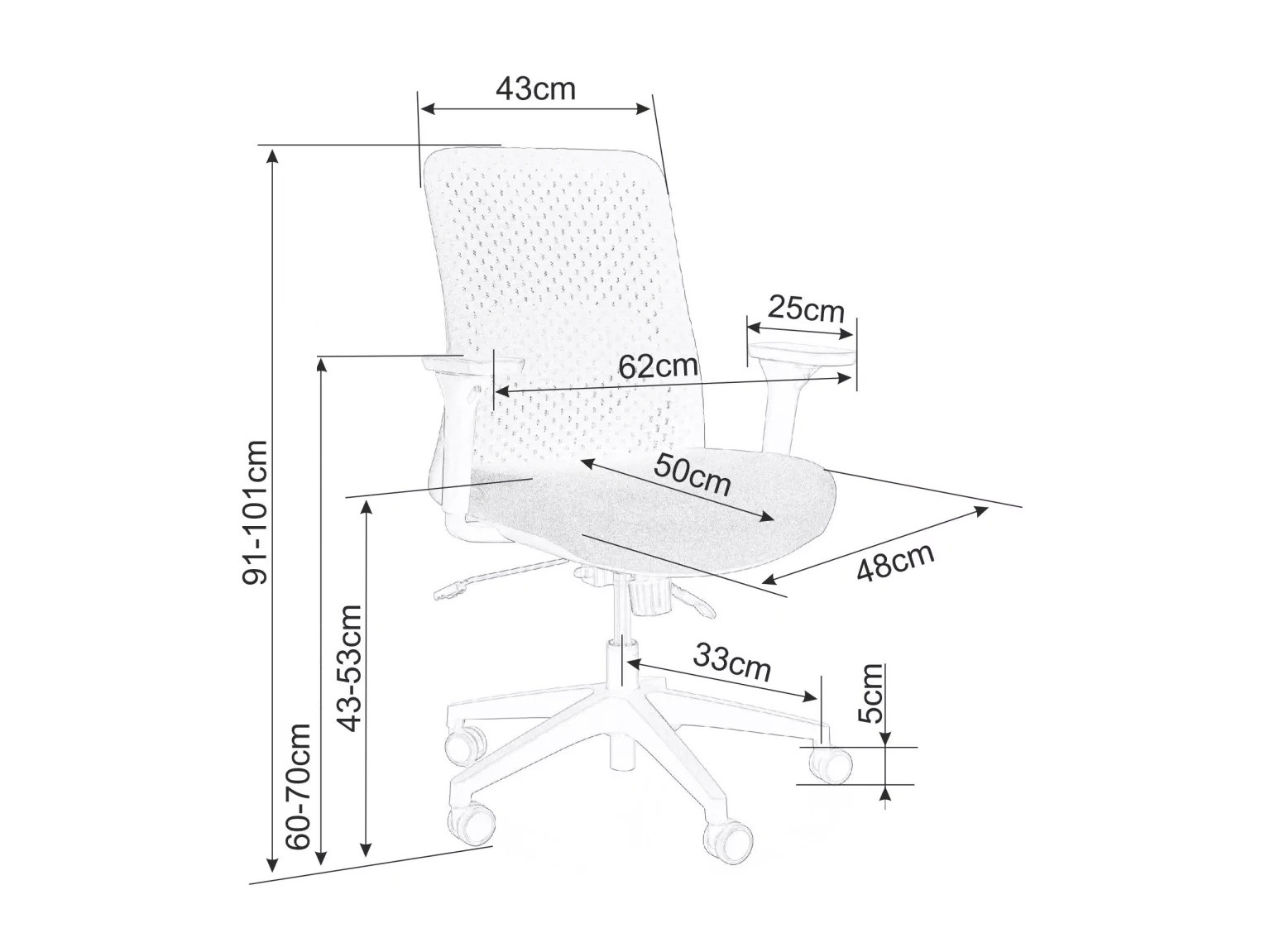Silla de oficina Detroit 798 (Negro)
