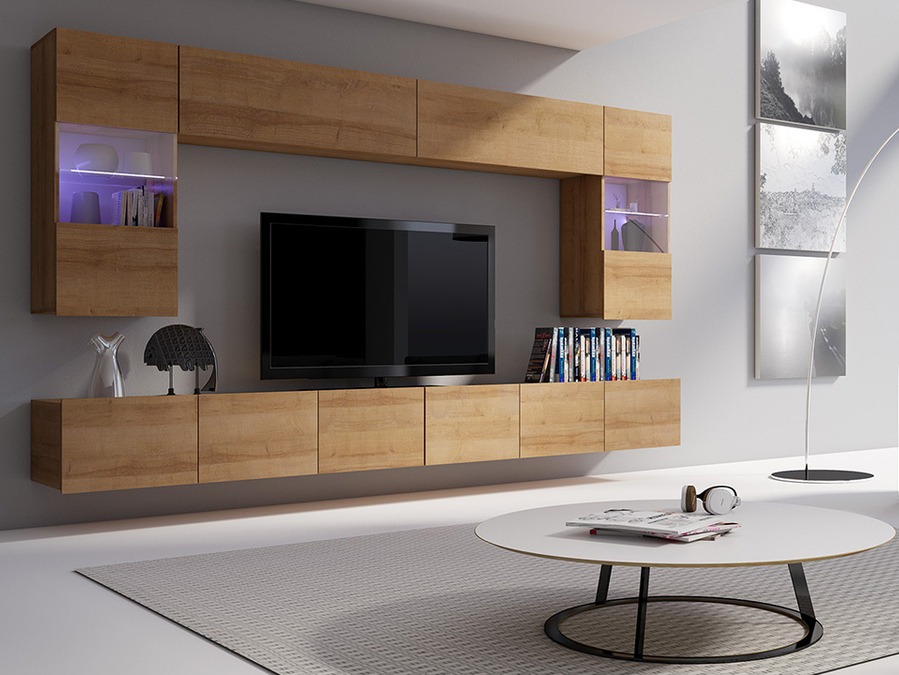 Armario de pared Tivdalu 101 (Roble dorado)