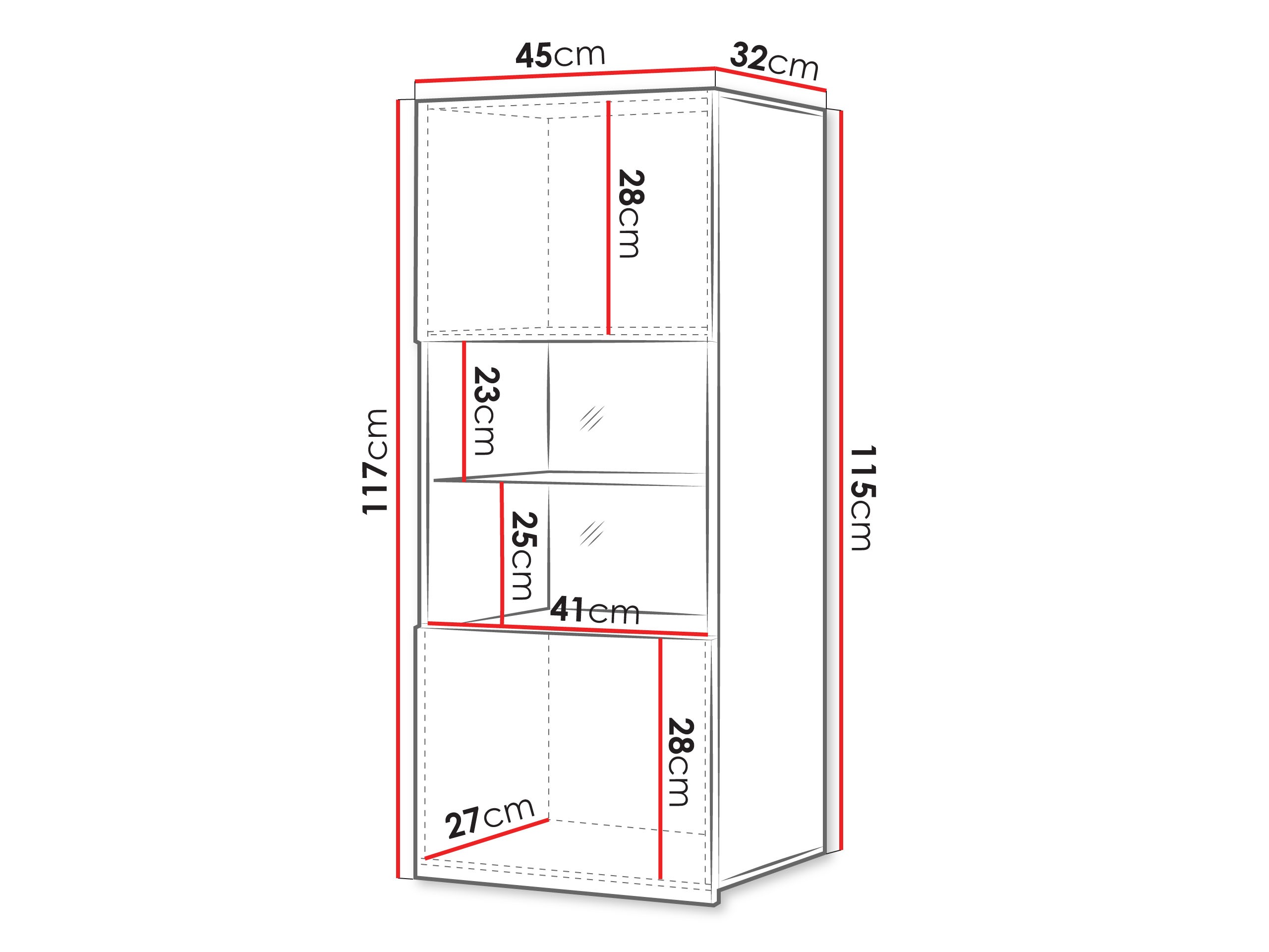 Armario de pared Tivdalu 102 (Cachemira)