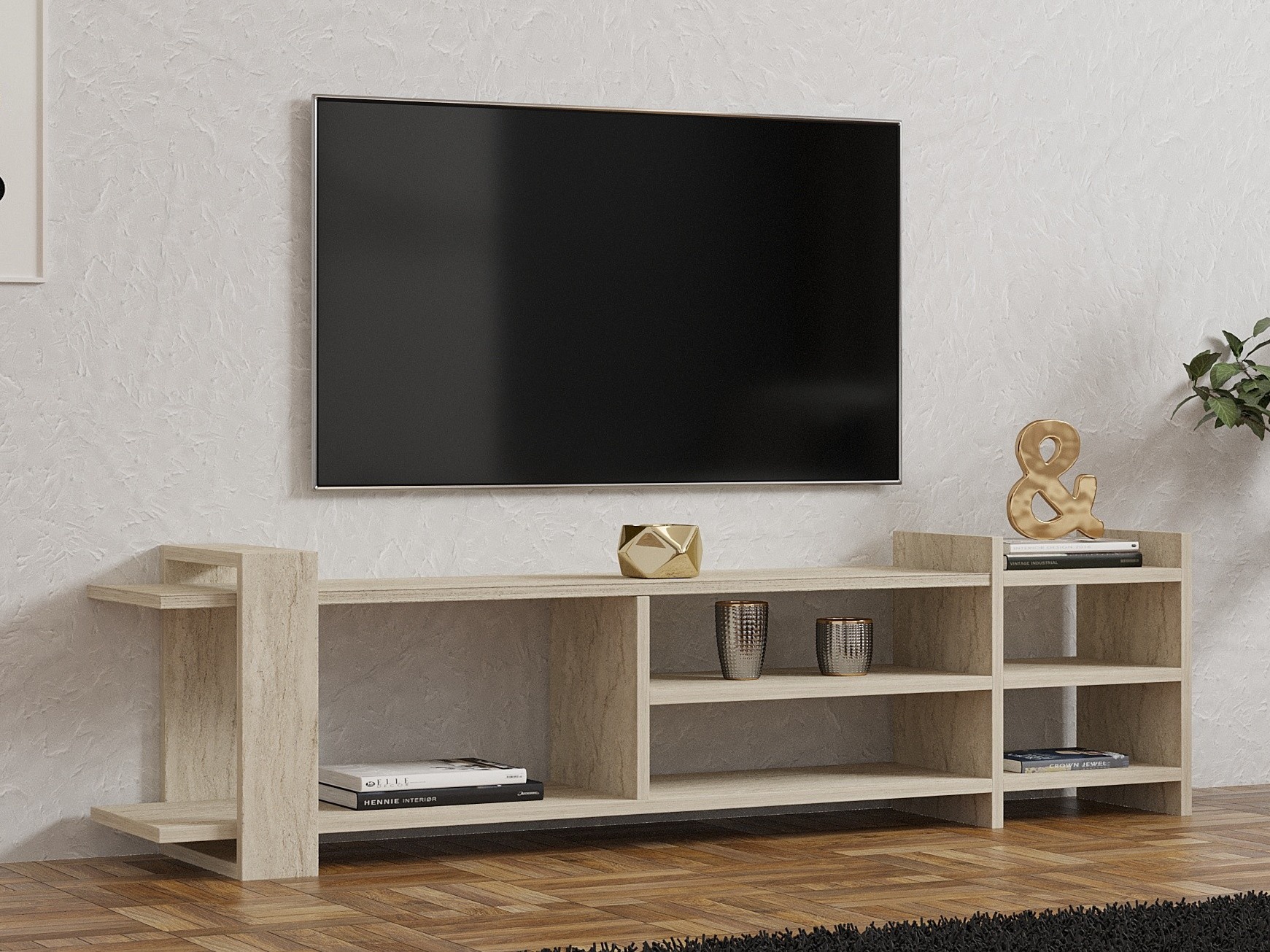 Mueble TV Kailua 2587 (Claro Travertine)