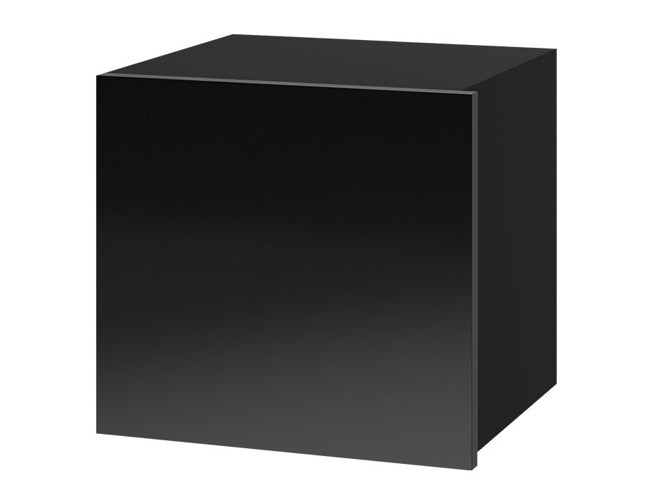 Armario de pared Tivdalu 124 (Negro + Negro brillante)