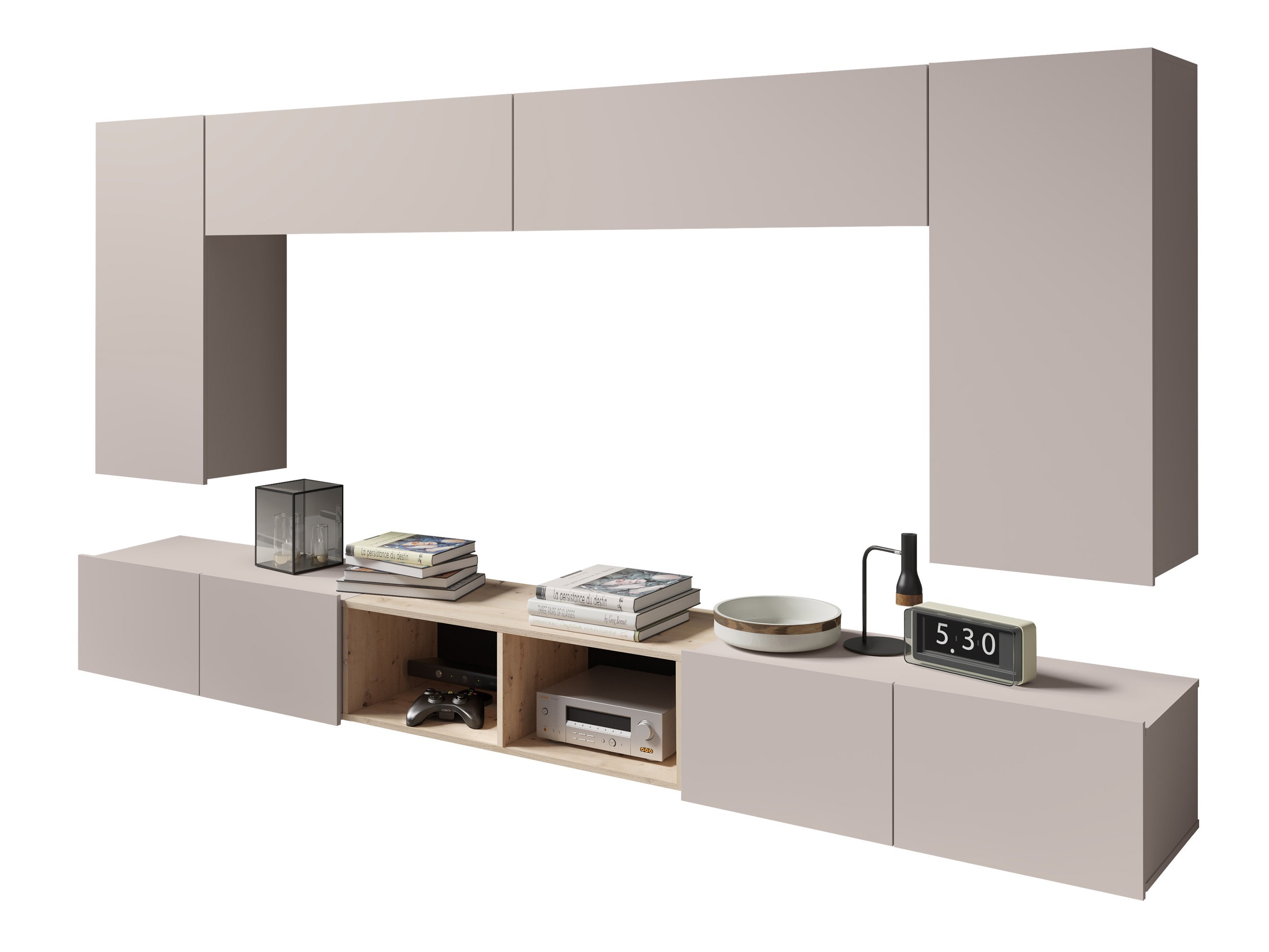 Conjunto de salón Remus XXIII (Cachemira + Roble Artisan)