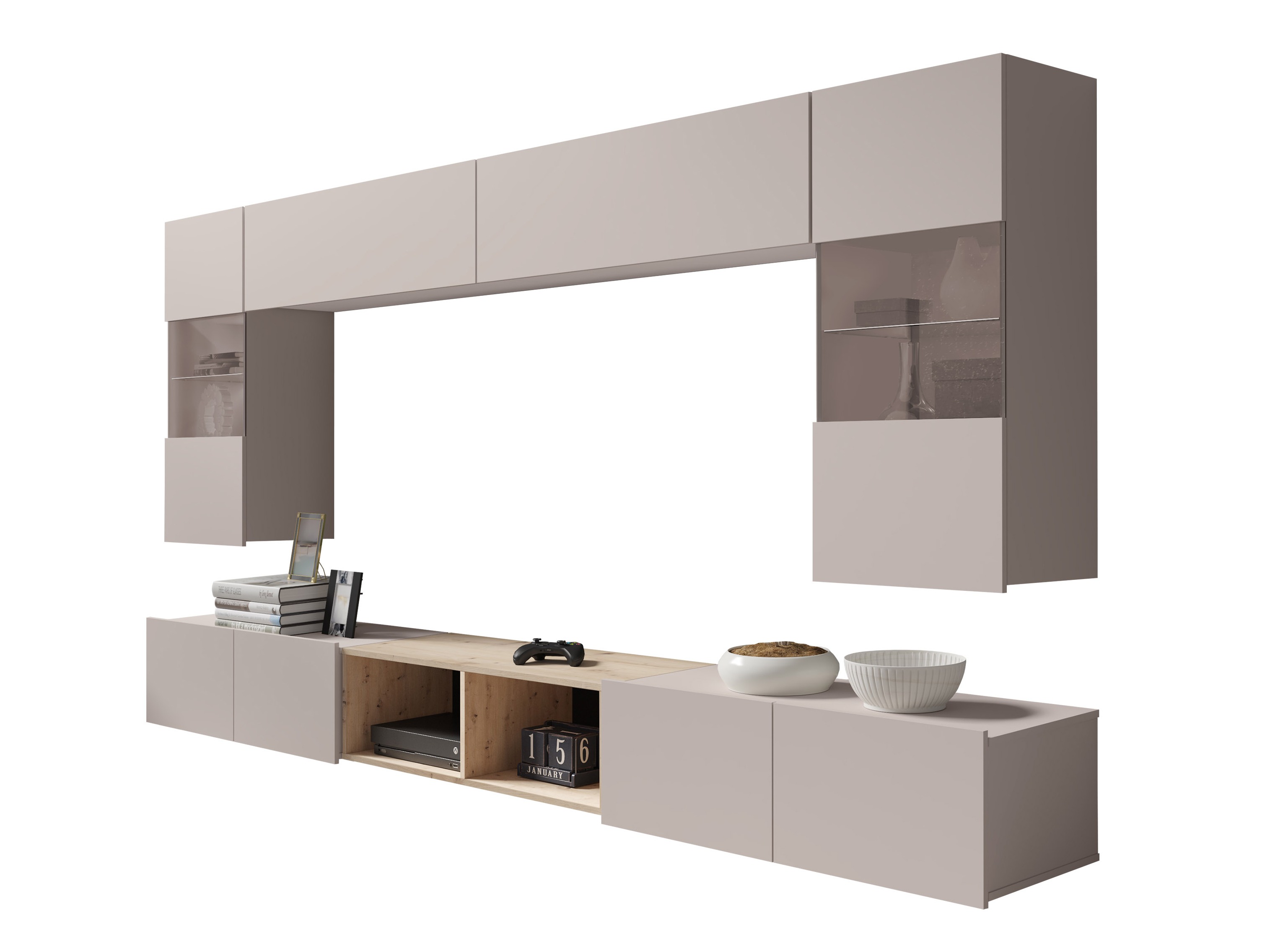 Conjunto de salón Remus XXIV (Cachemira + Roble Artisan)