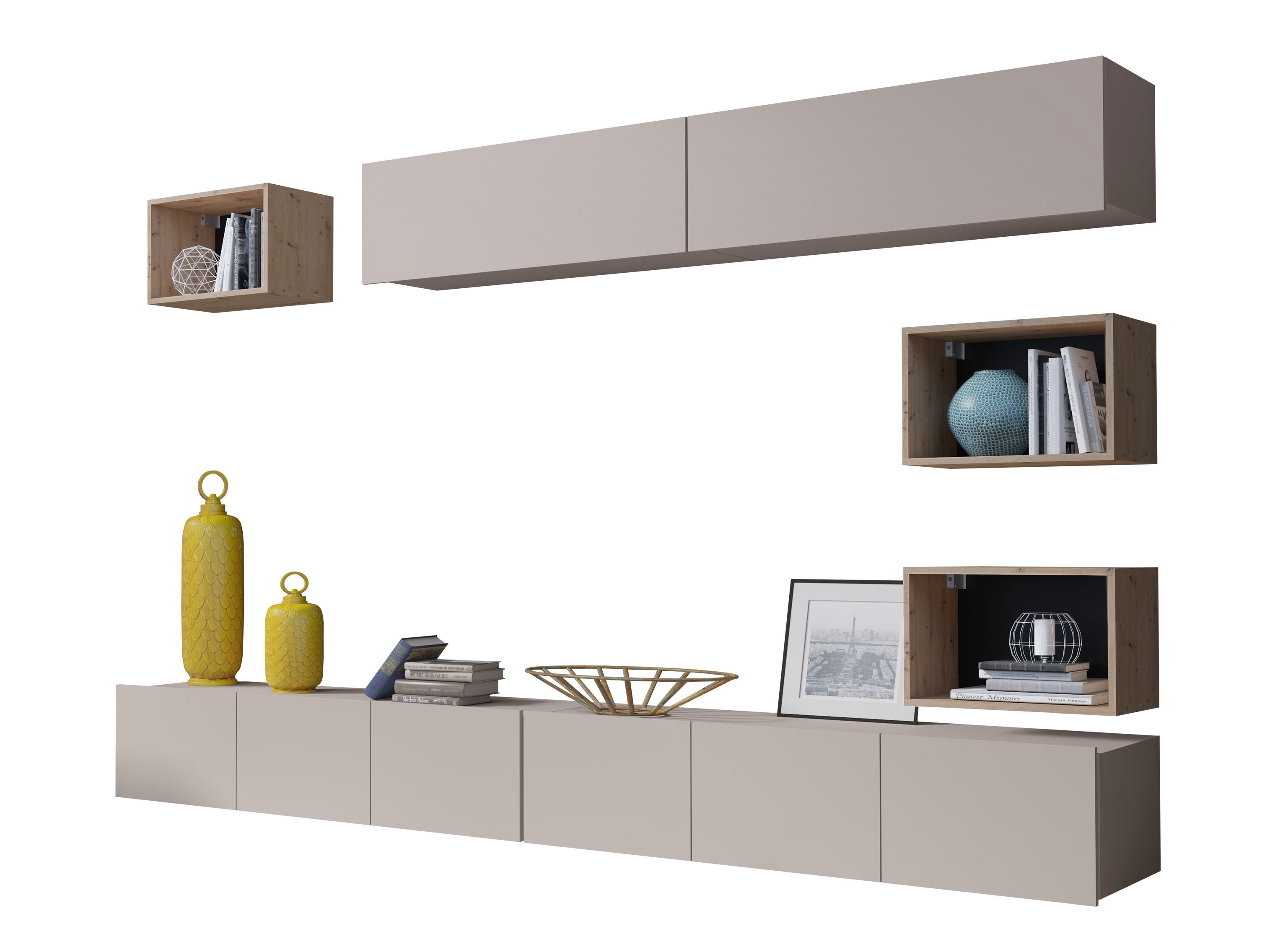 Conjunto de salón Remus XXXI (Cachemira + Roble Artisan)