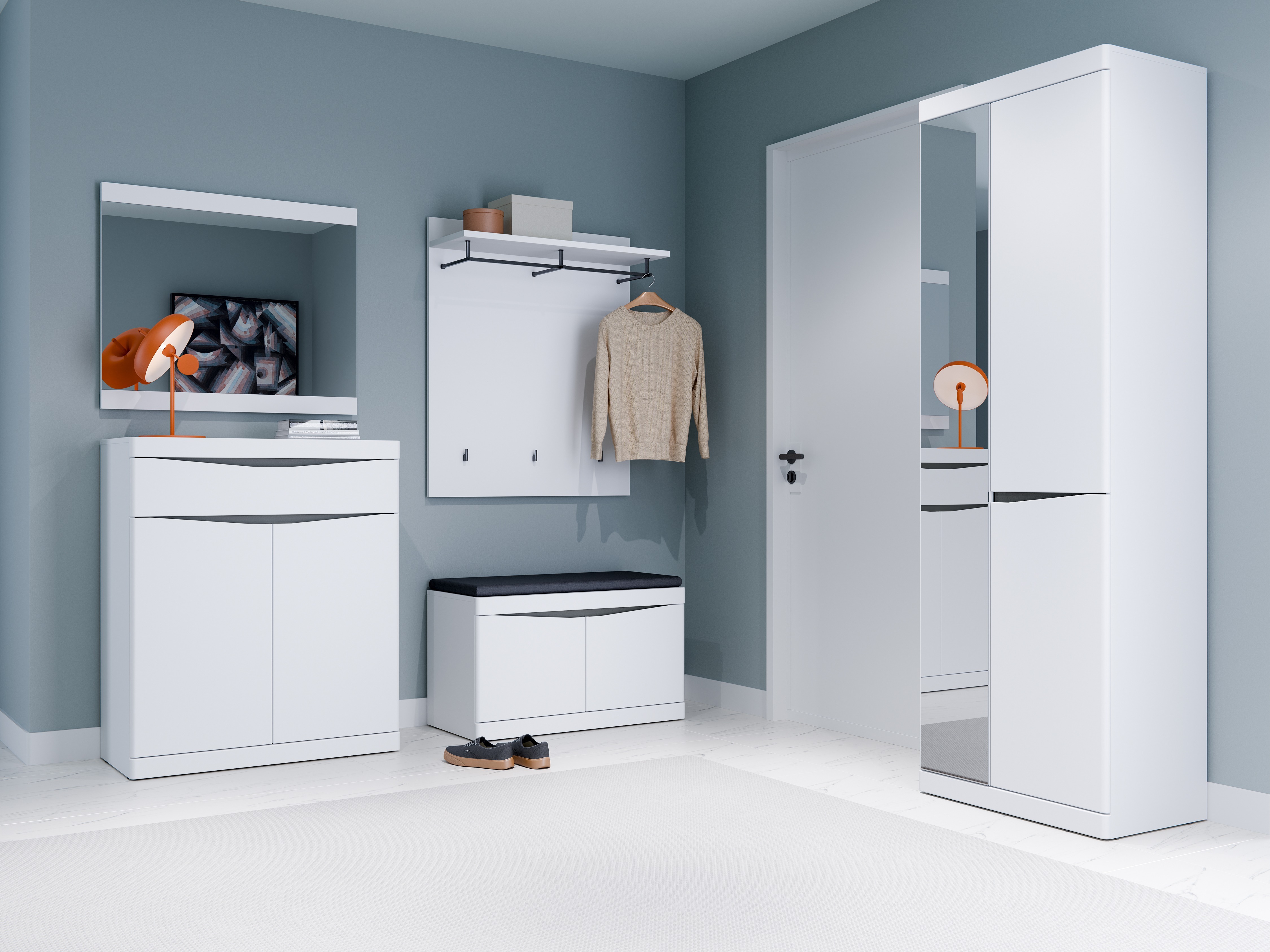 Conjunto para recibidor Venlori 119 (Blanco)