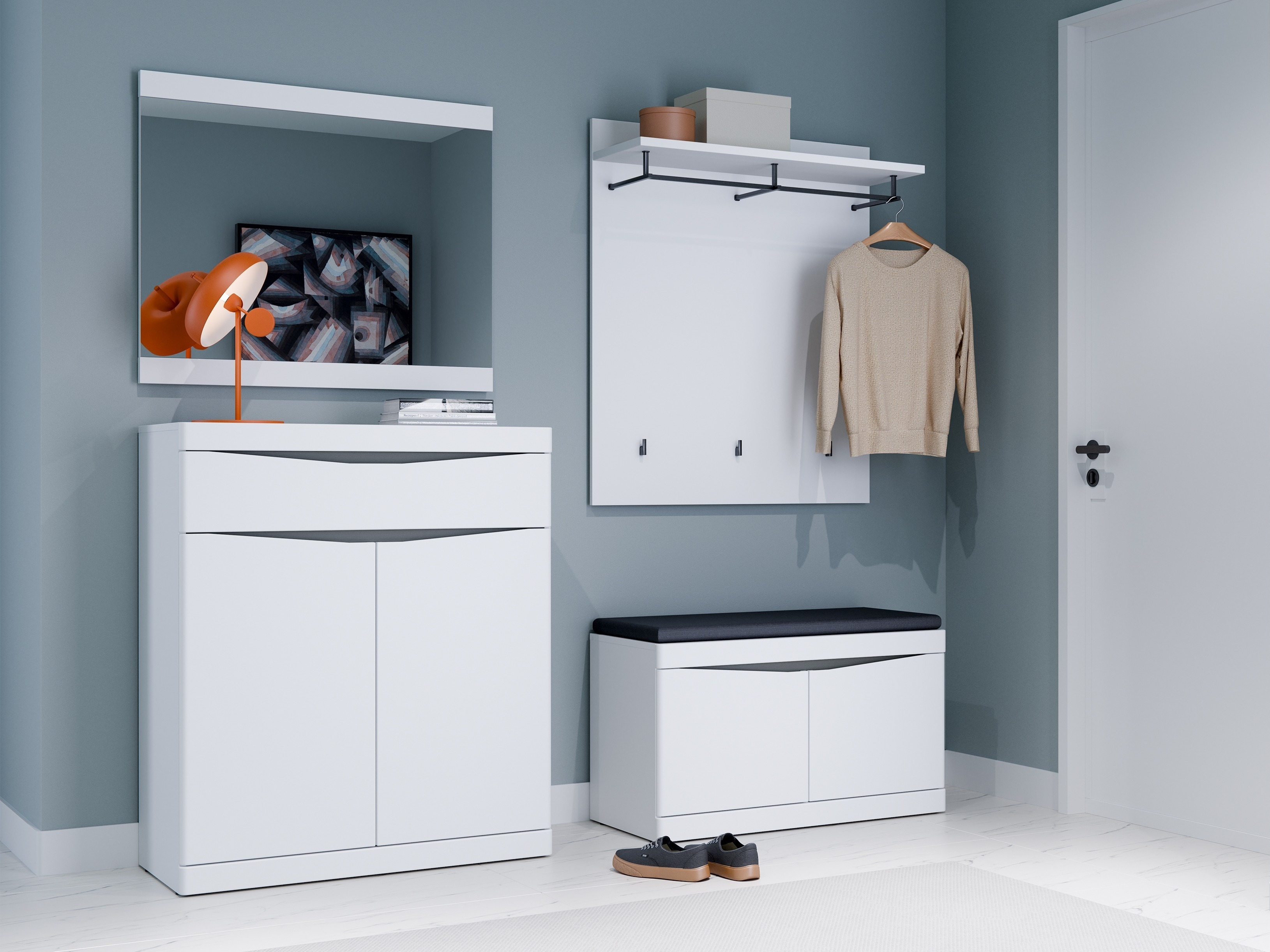 Conjunto para recibidor Venlori 119 (Blanco)