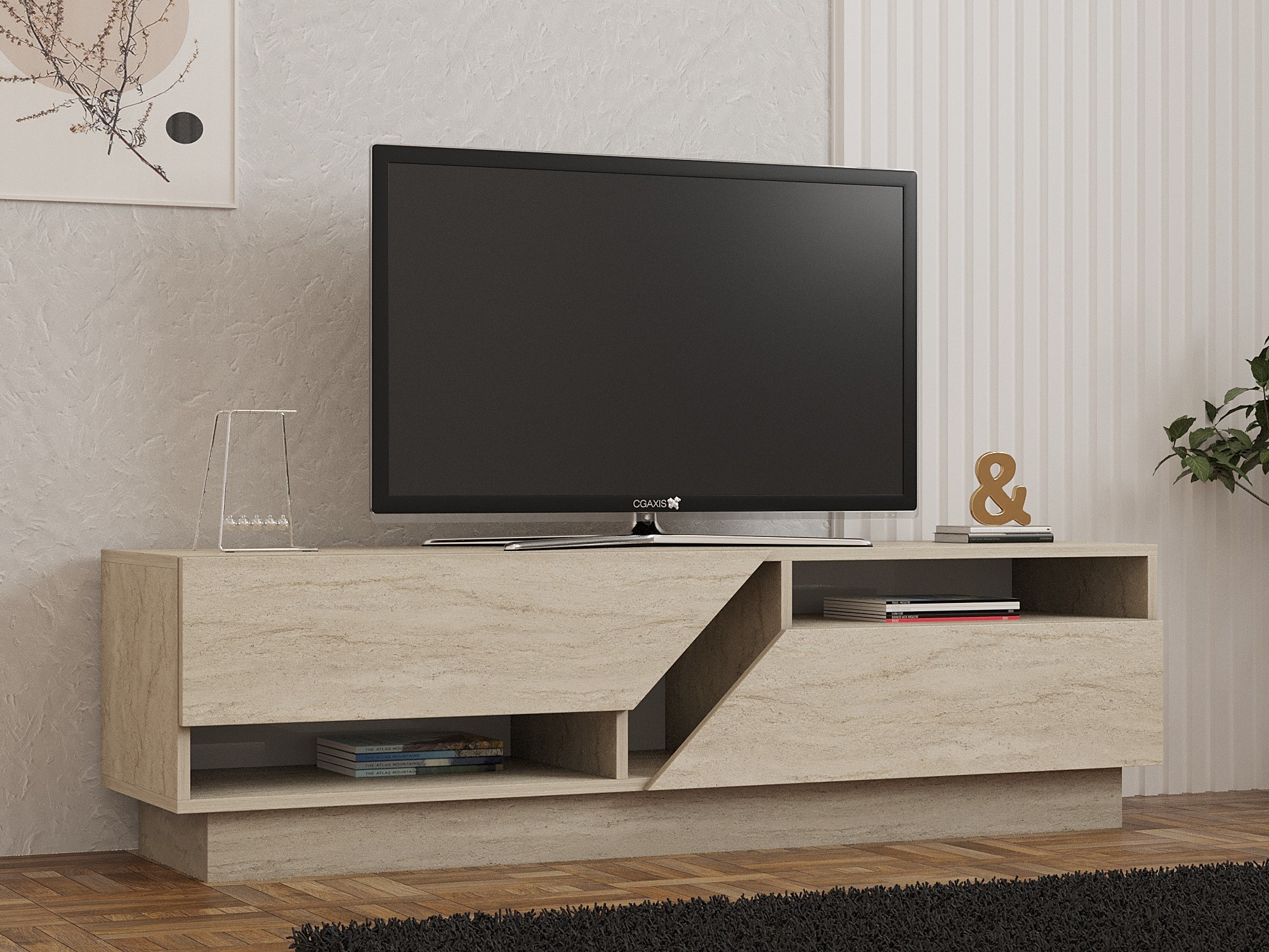Mueble TV Kailua 2589 (Claro Travertine)