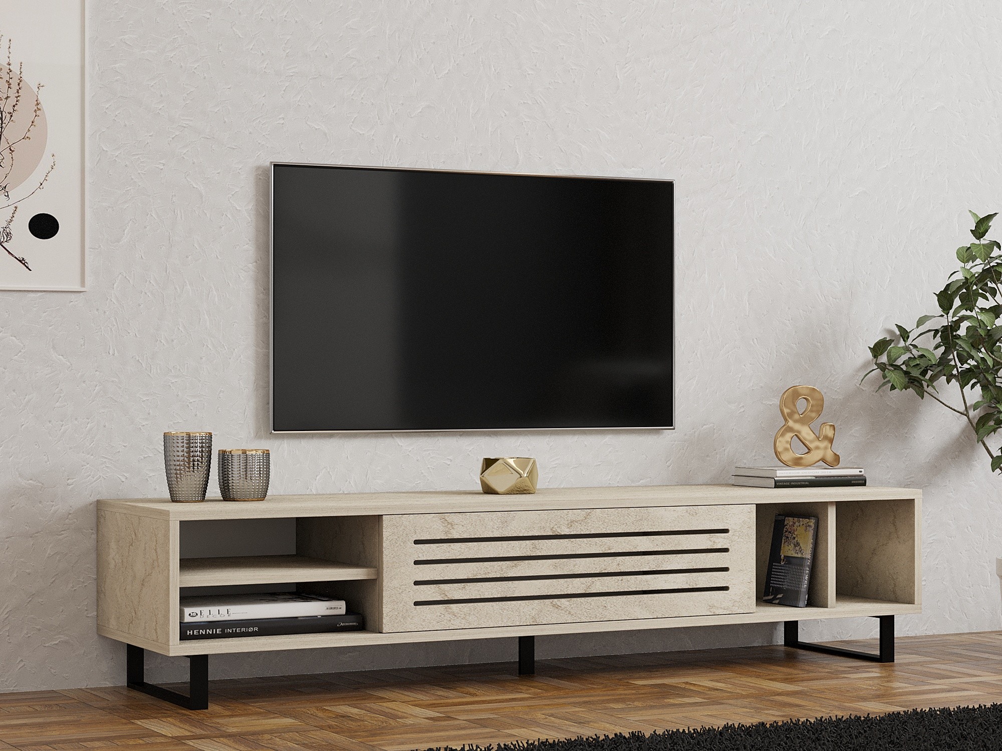 Mueble TV Kailua 629 (Travertino claro)