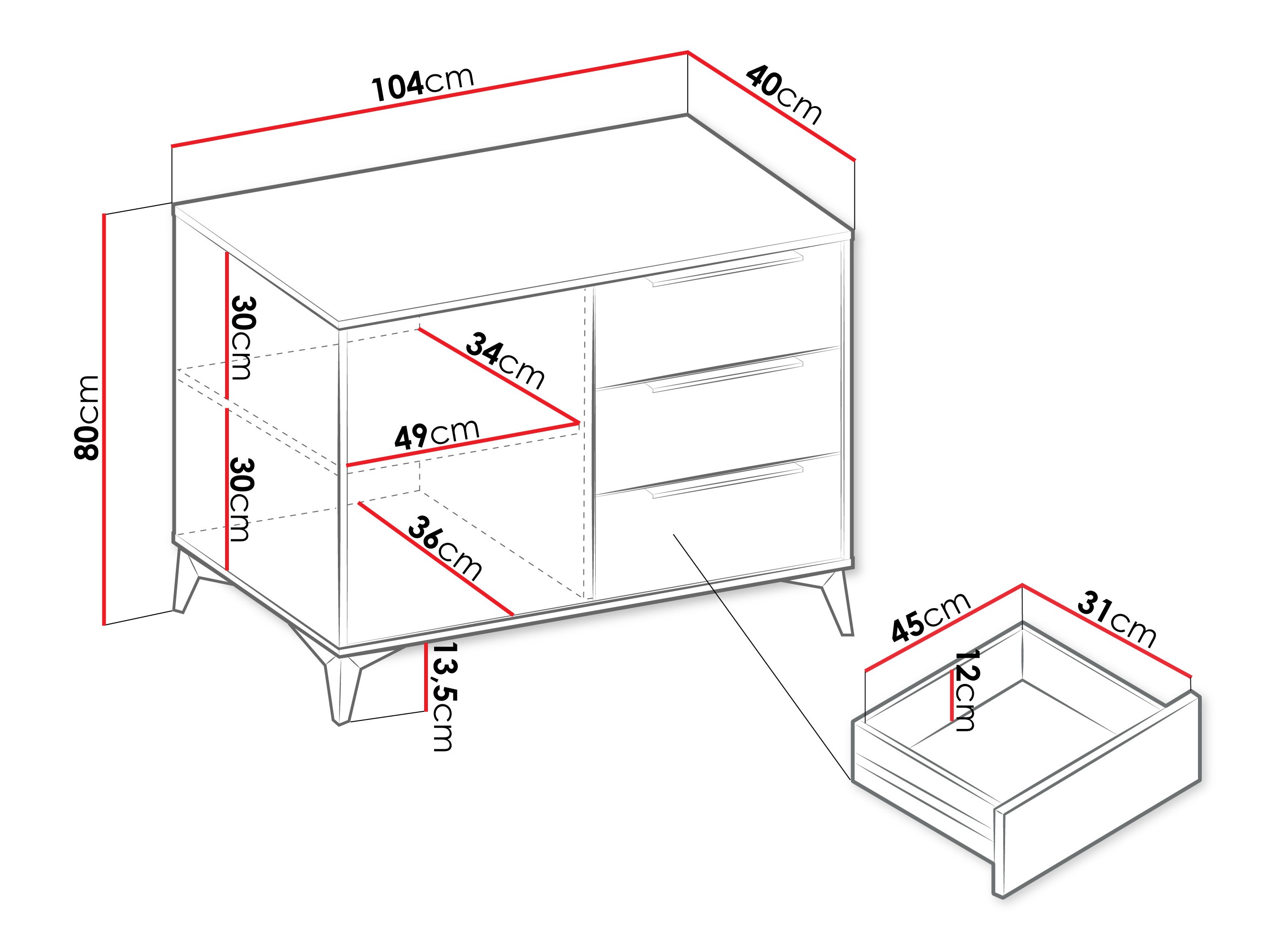 Cómoda Comfivo Camlue 112