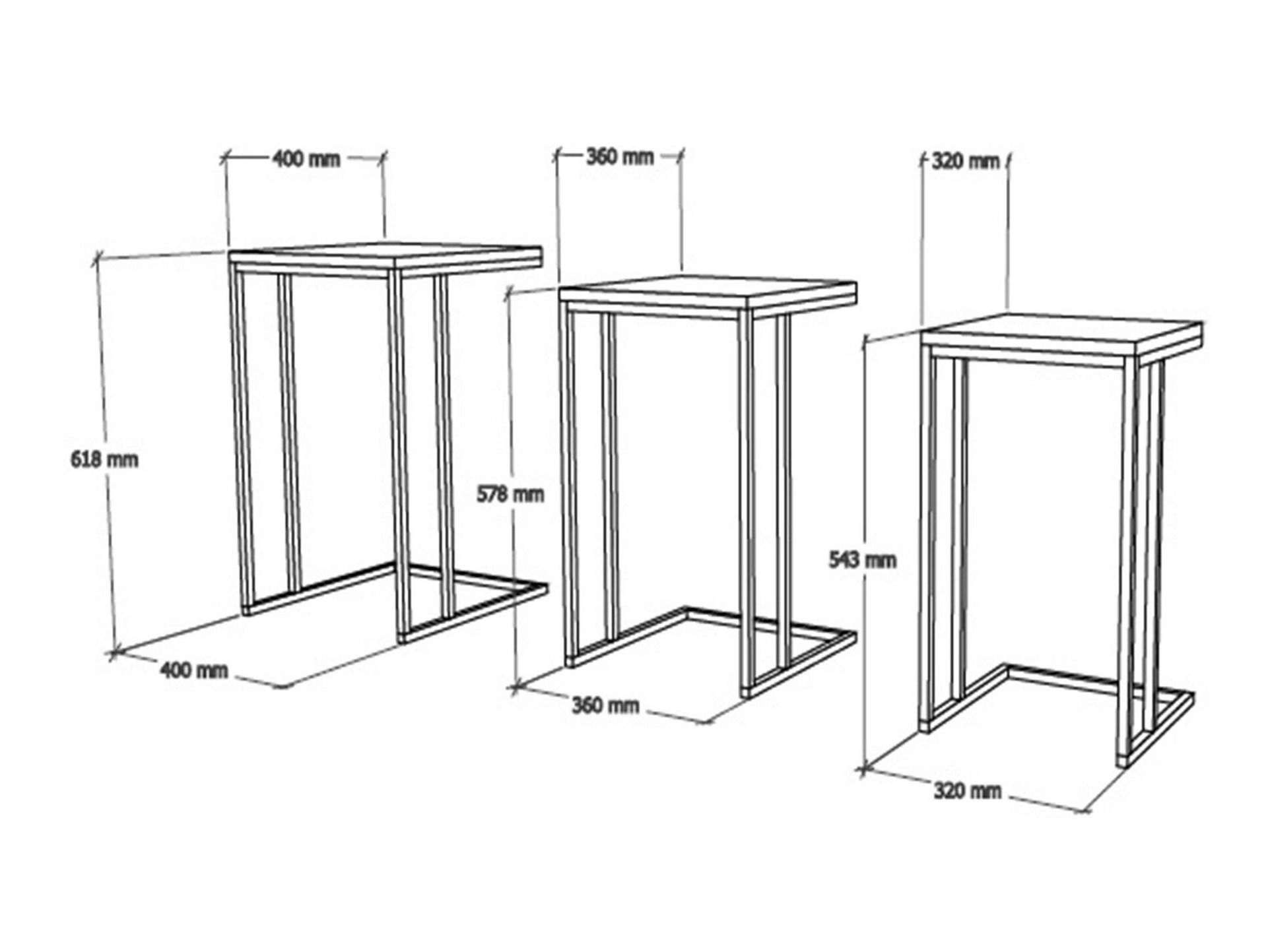 Conjunto de mesas auxiliares Kailua 2605